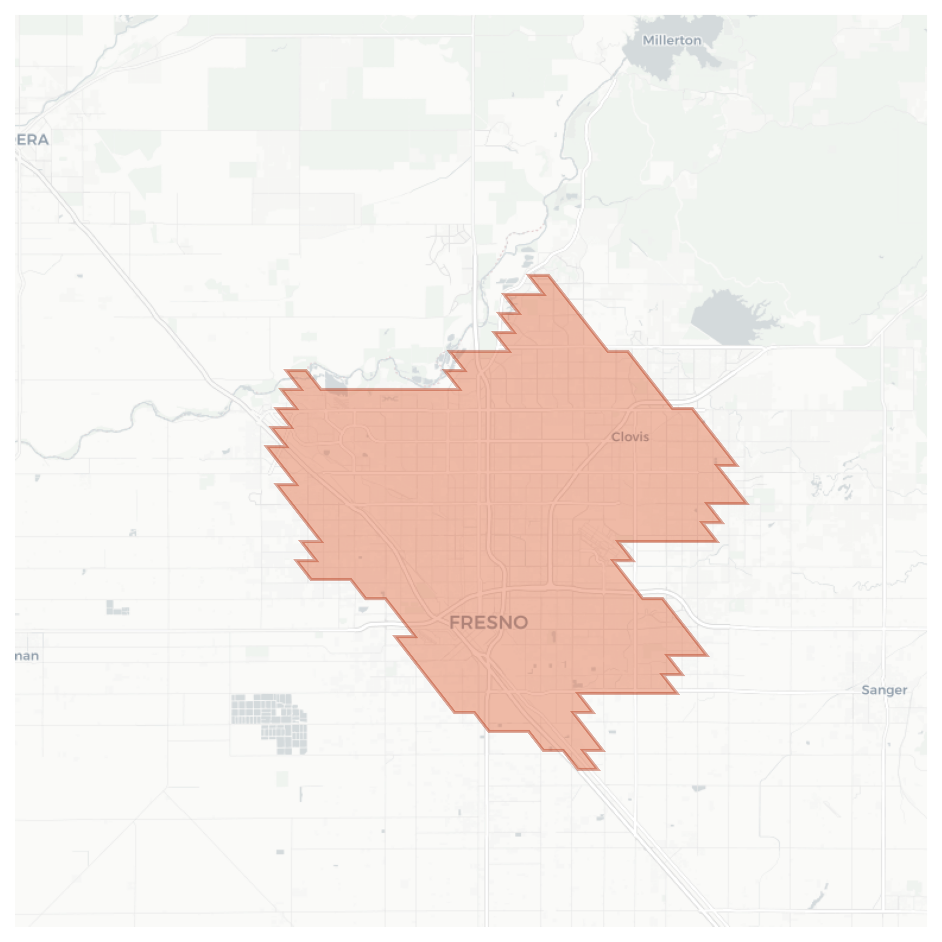 Fresno geographic map