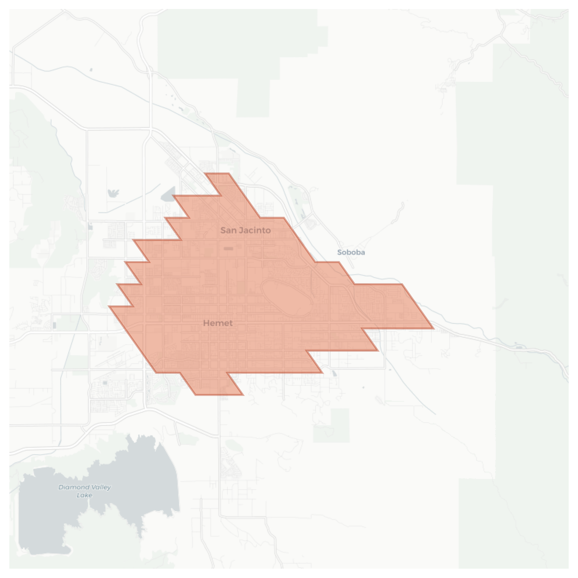 Hemet geographic map