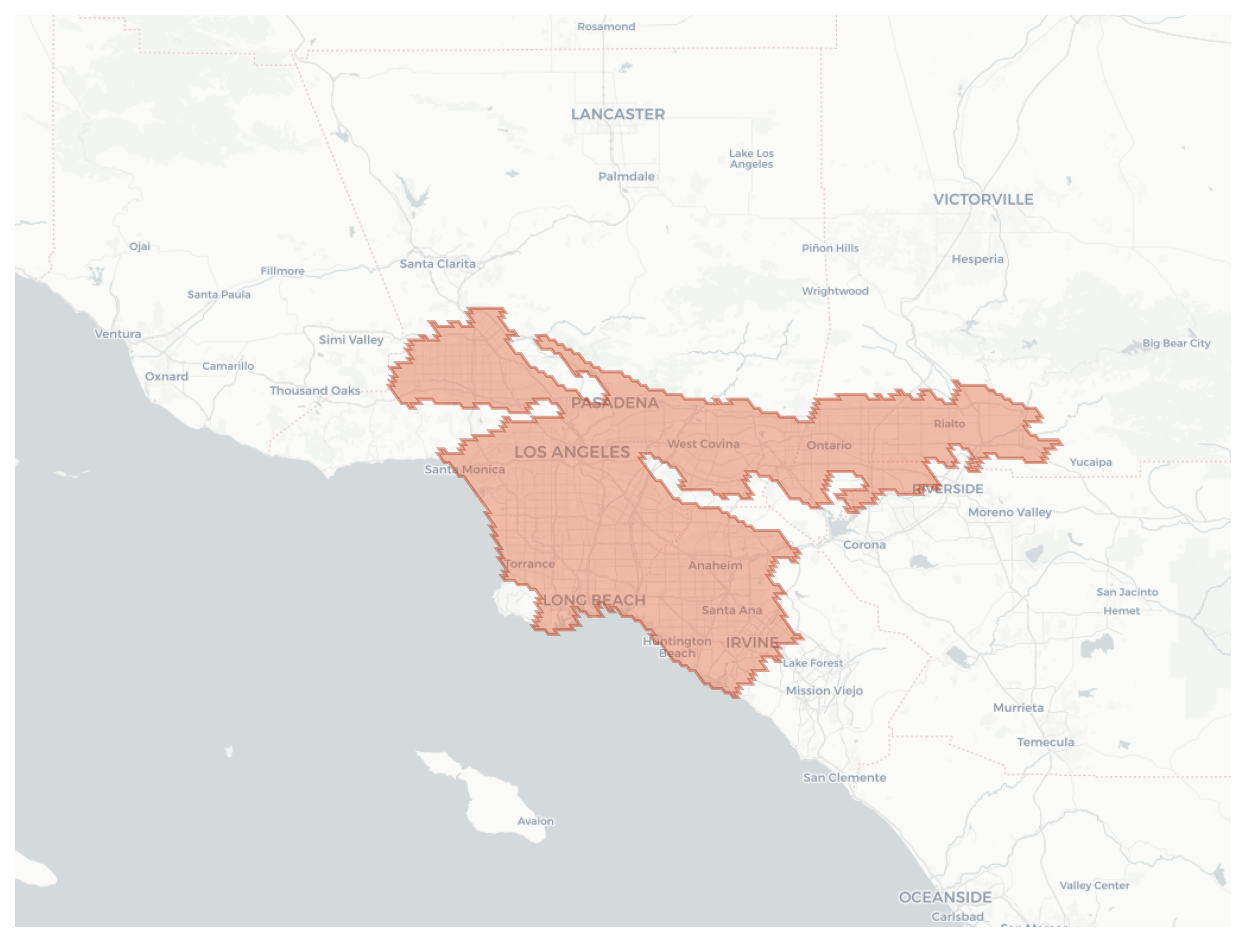 Los Angeles geographic map