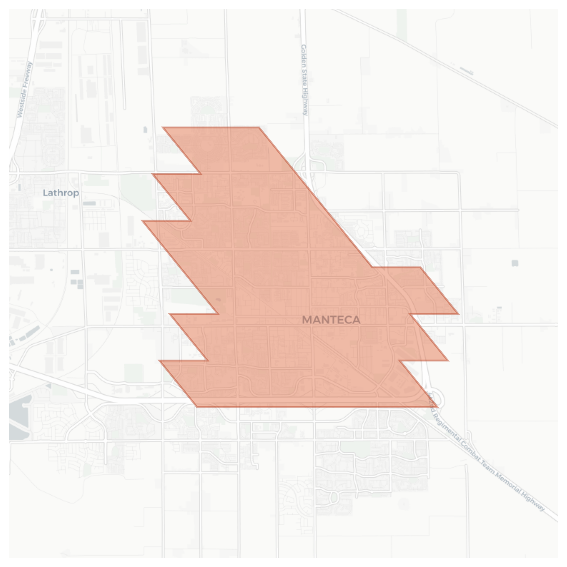 Manteca geographic map