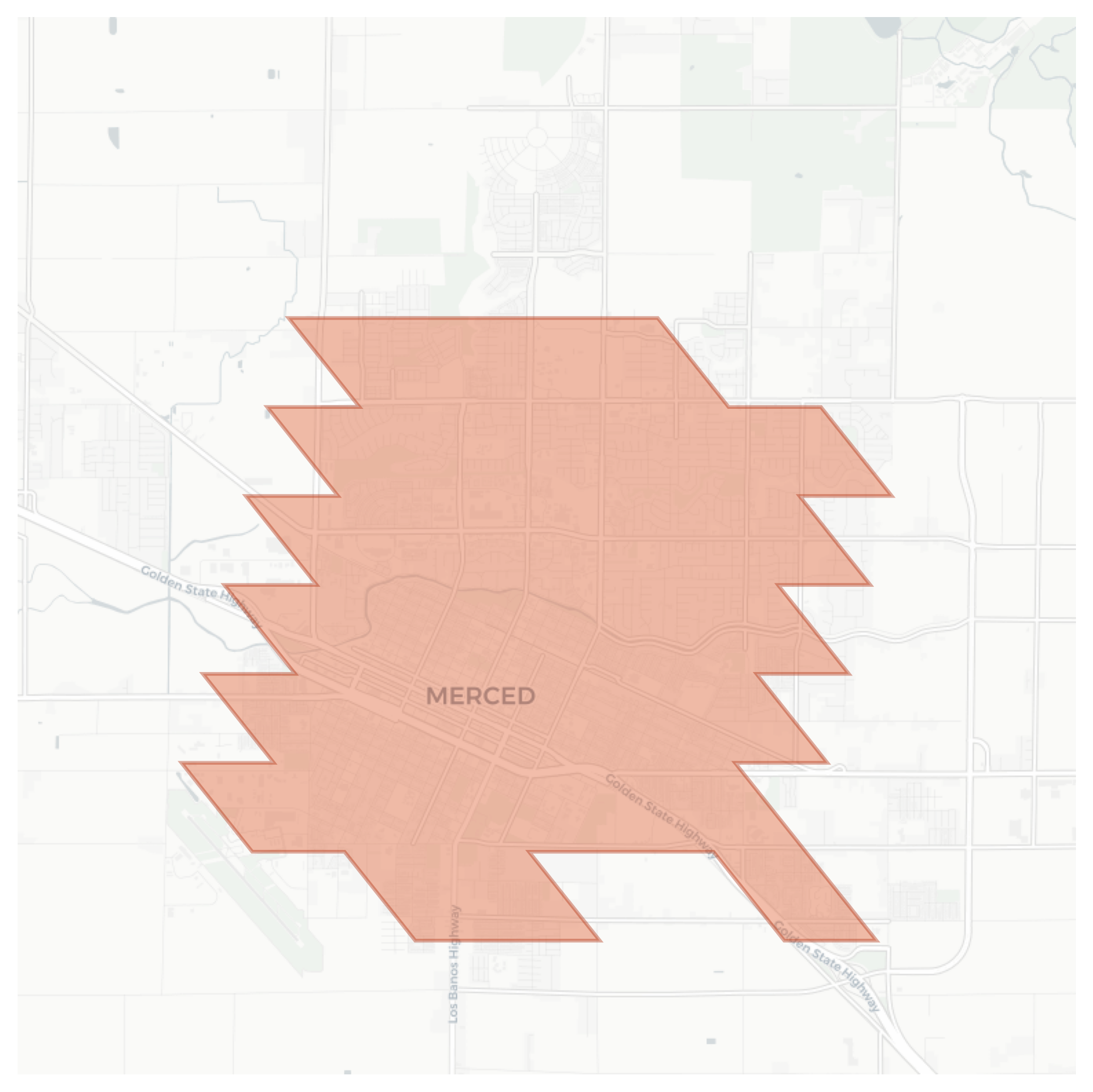 Merced geographic map