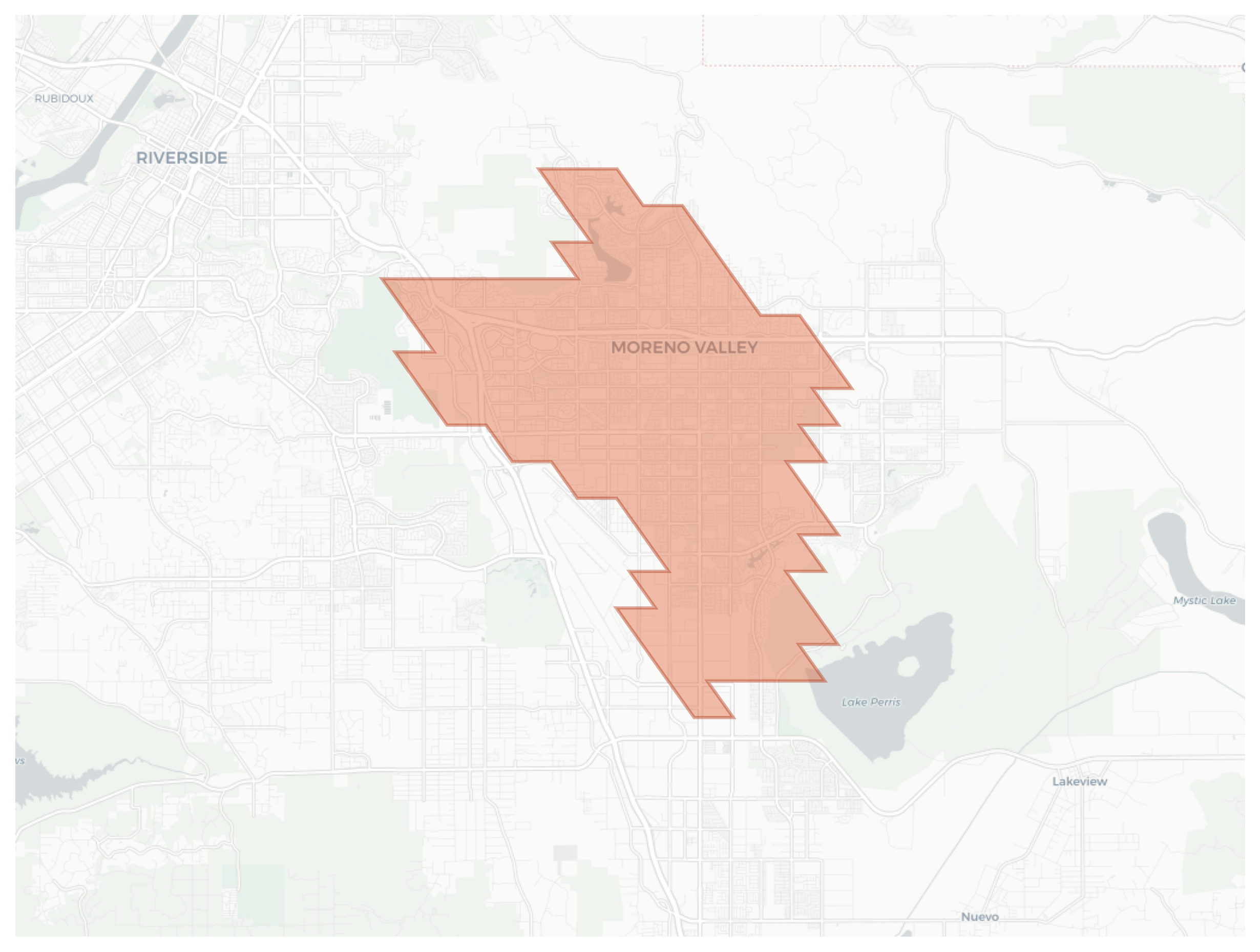 Moreno Valley geographic map