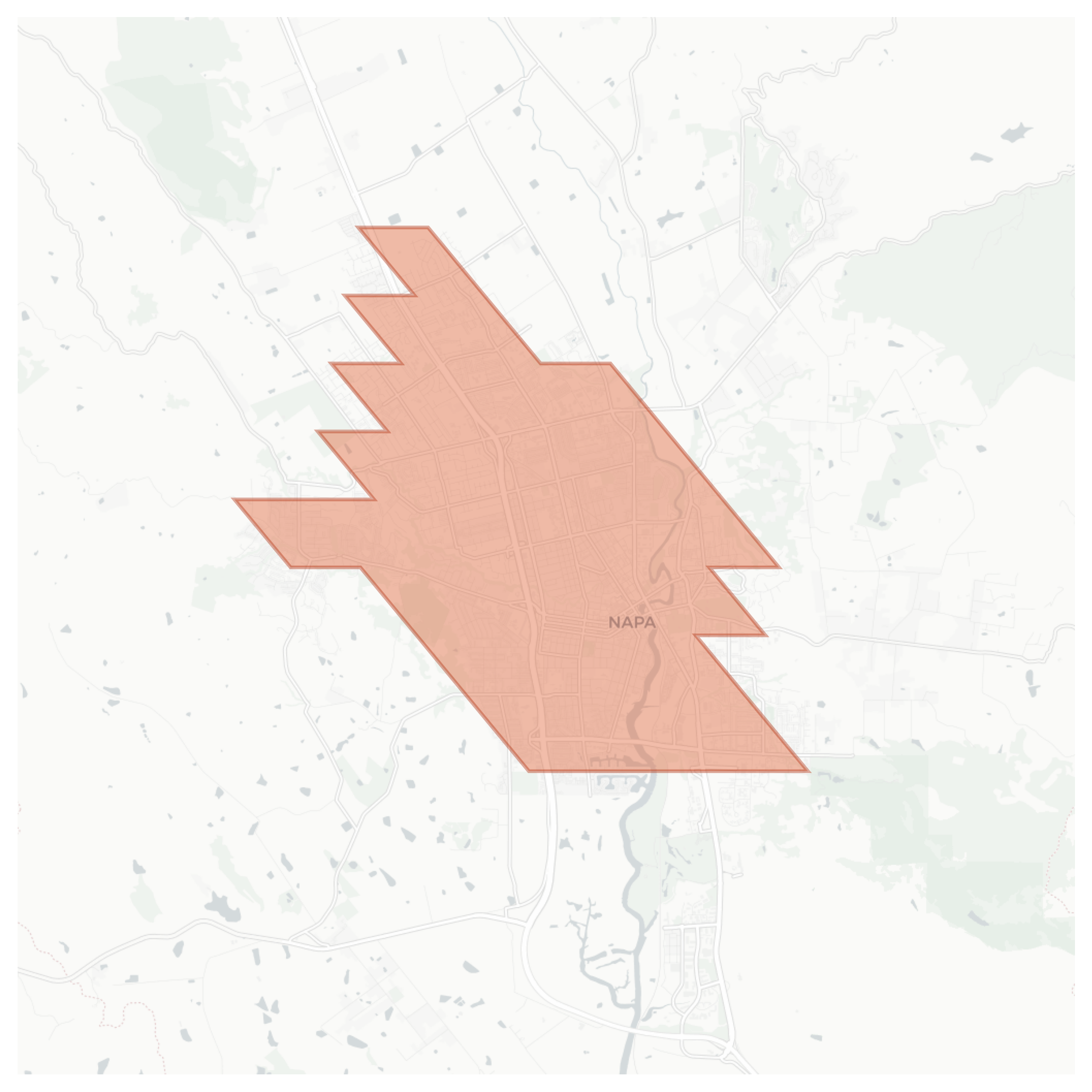 Napa geographic map
