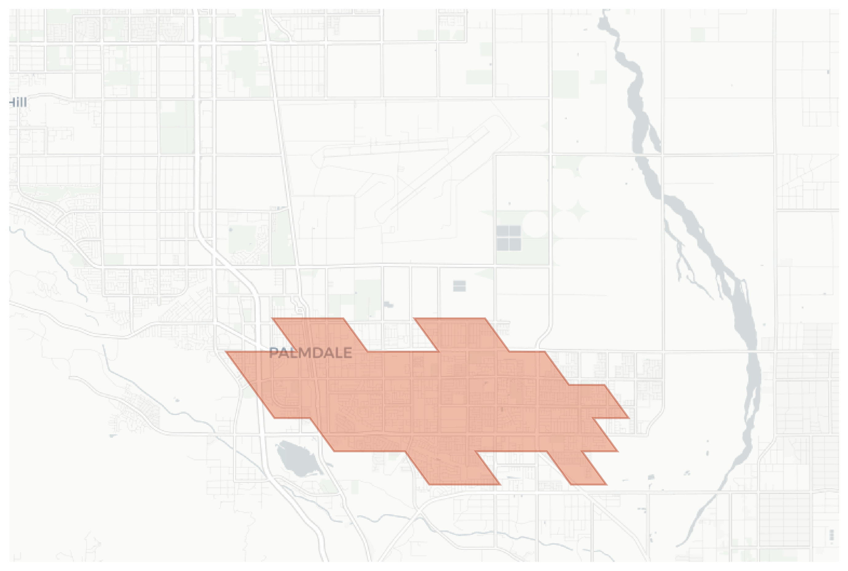 Palmdale geographic map