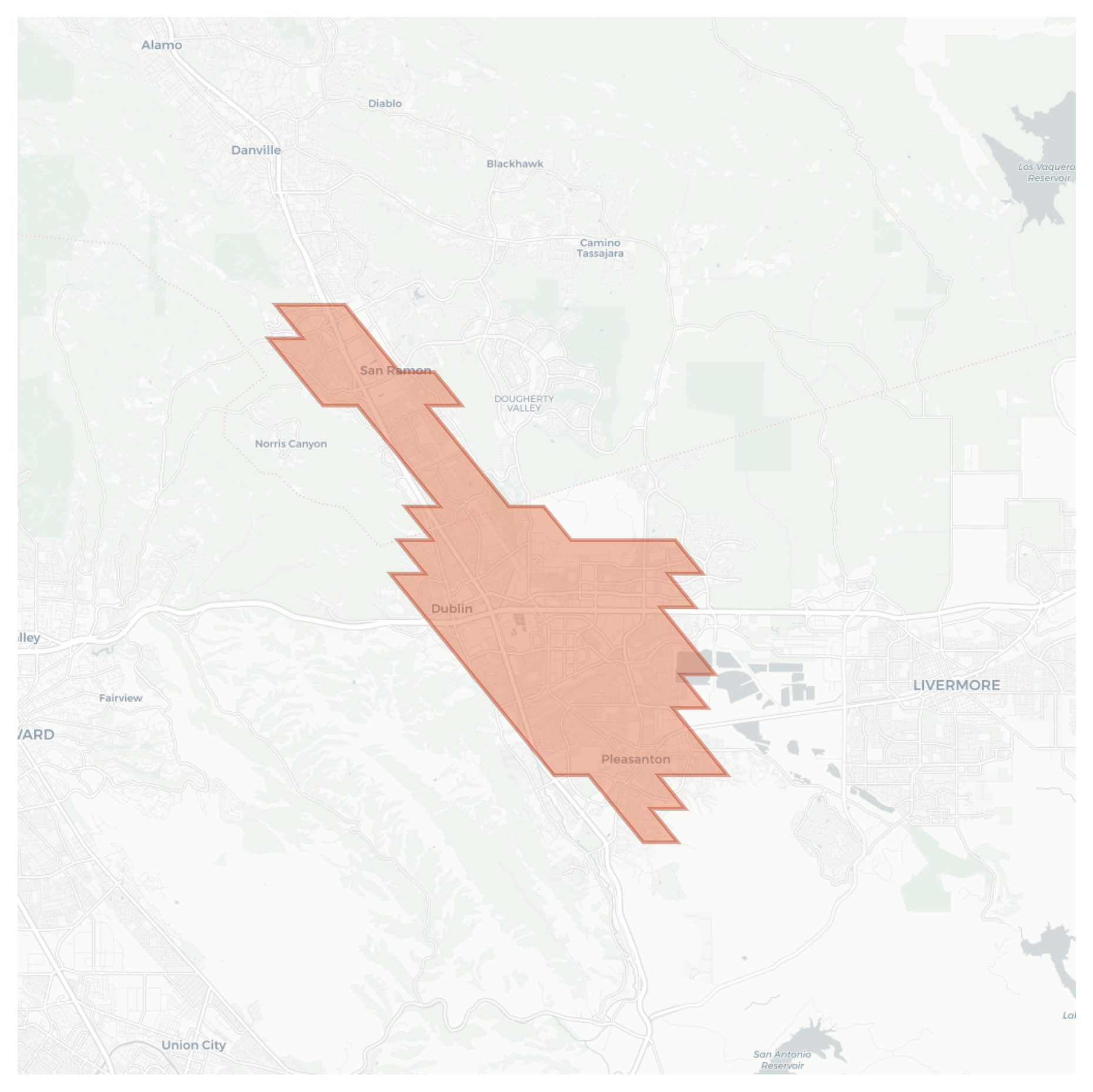 Pleasanton geographic map
