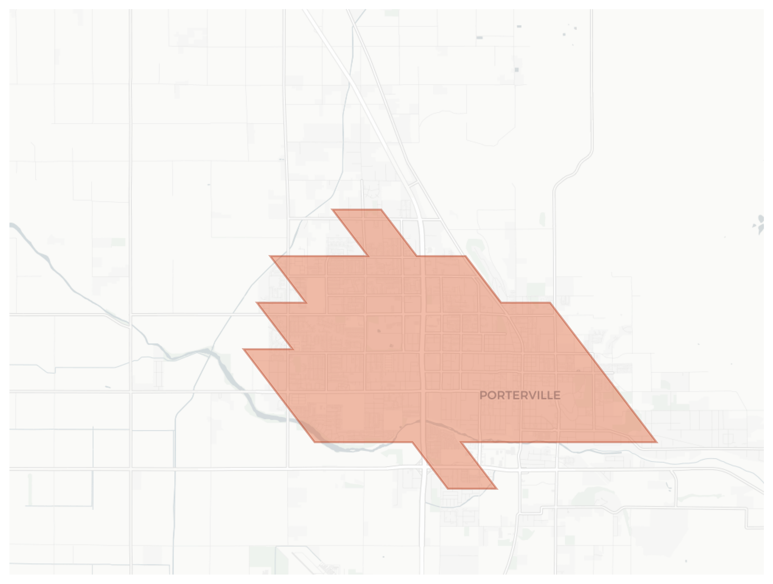 Porterville geographic map