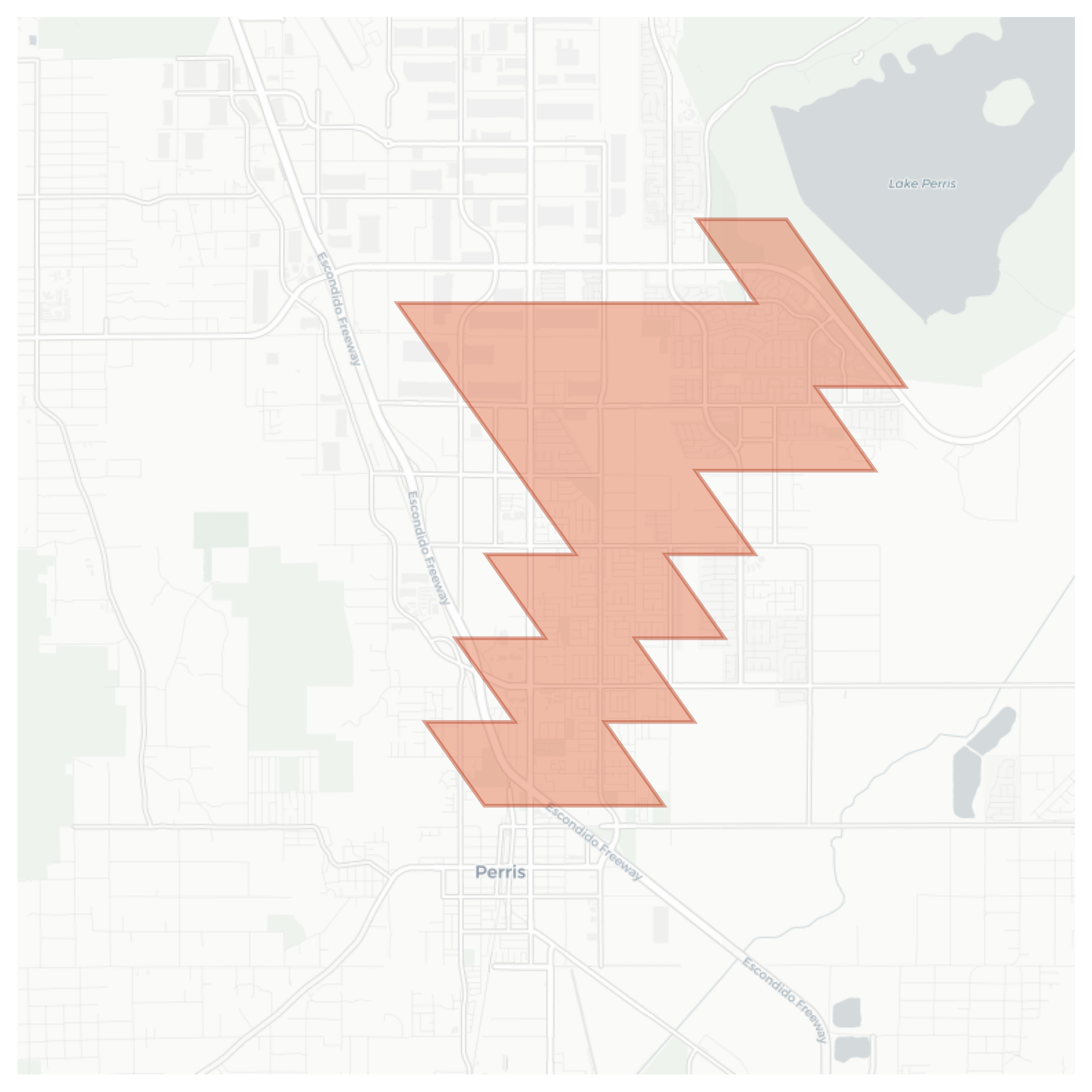 Rancho las Perris geographic map
