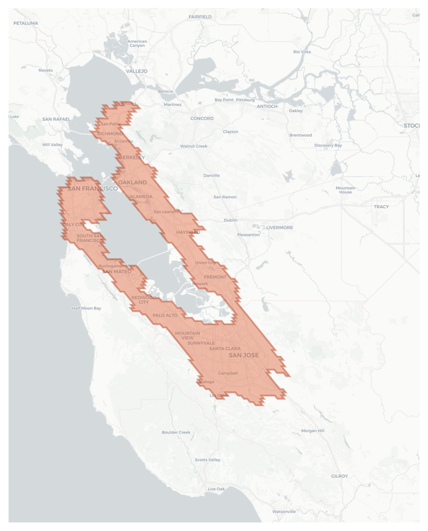 San Francisco geographic map