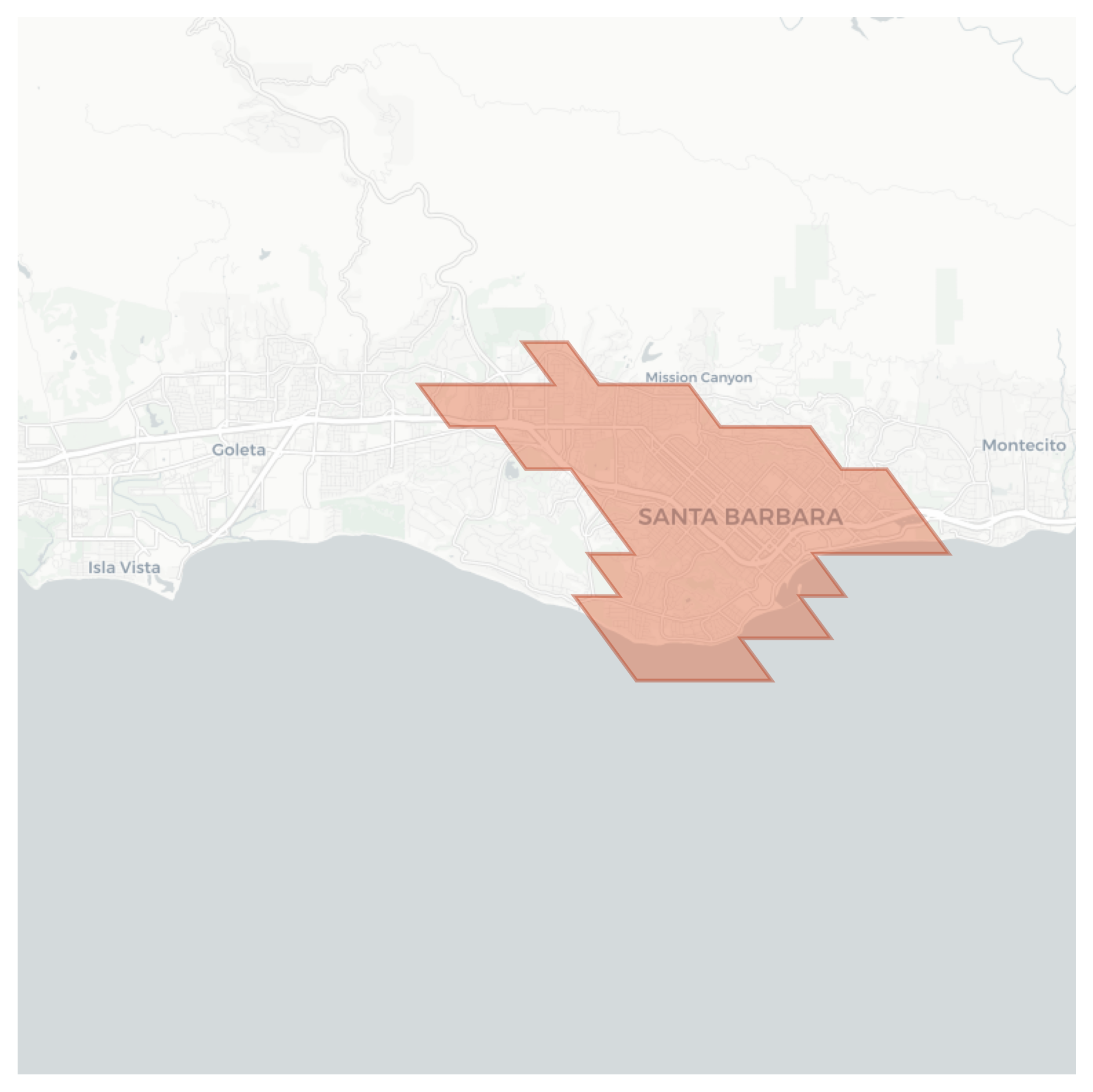 Santa Barbara geographic map