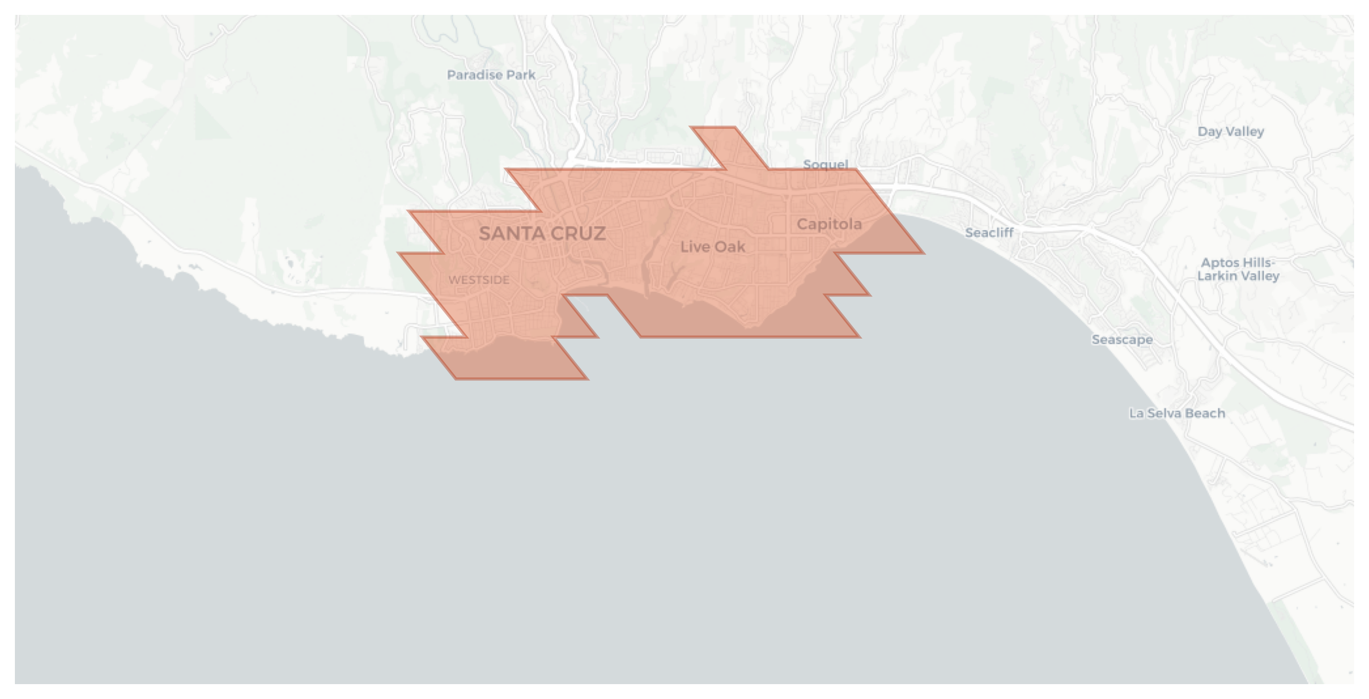 Santa Cruz geographic map