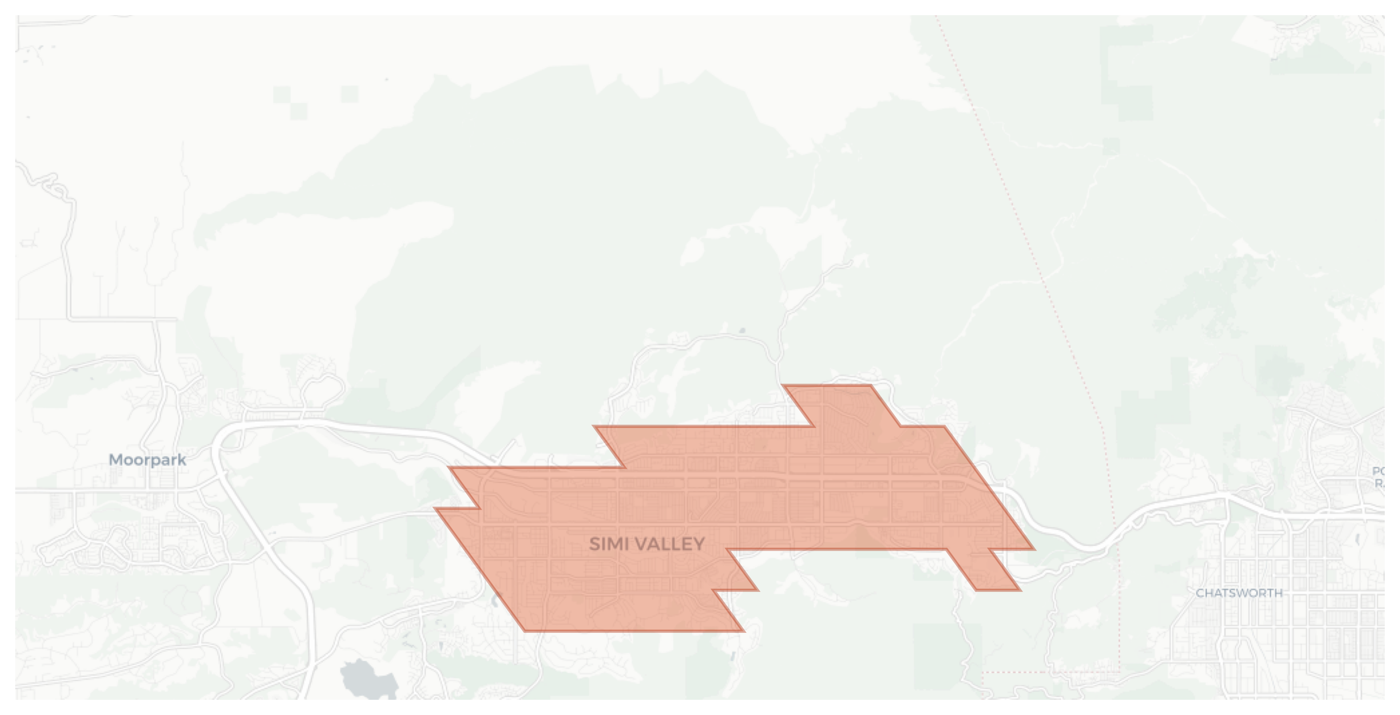 Simi Valley geographic map