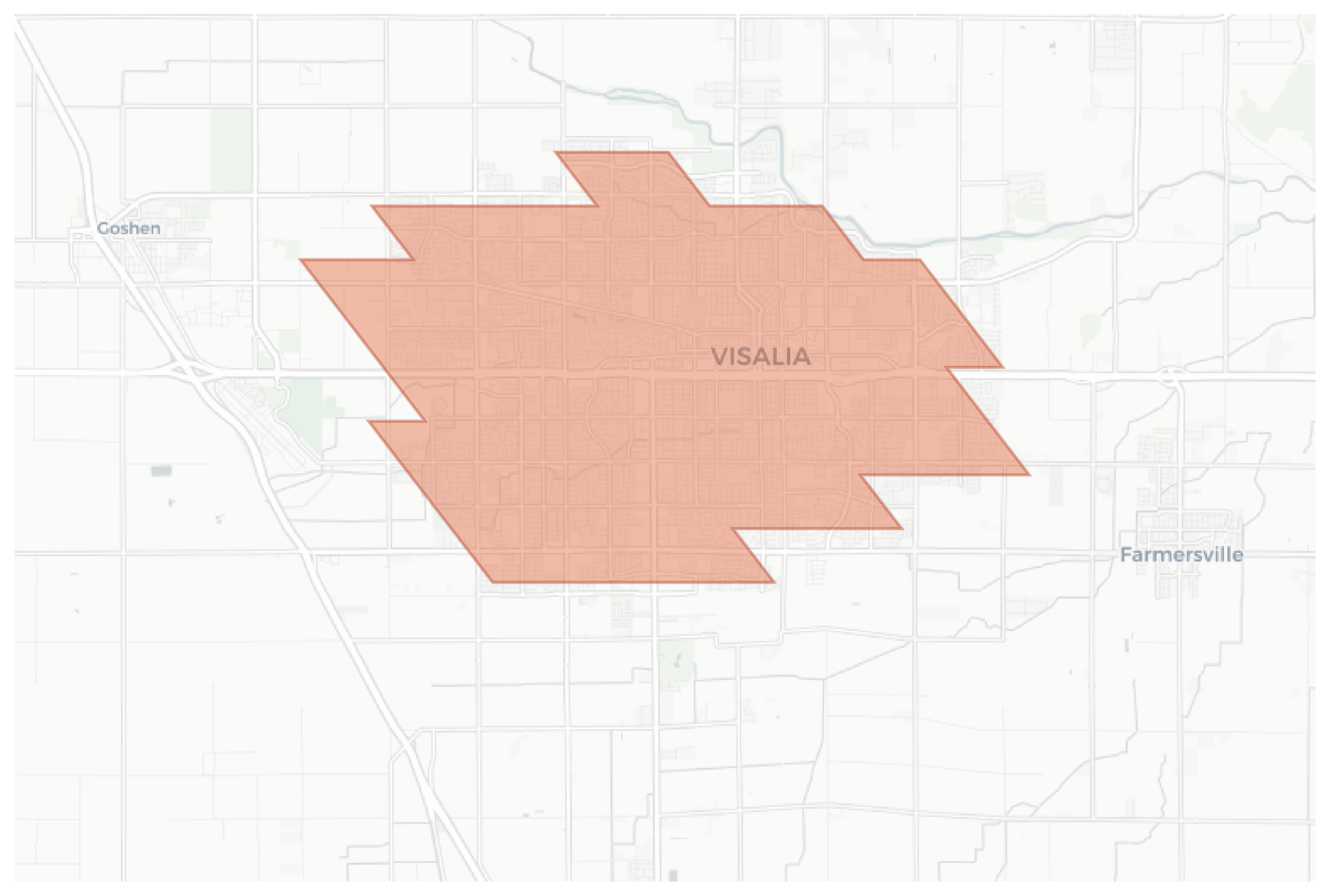 Visalia geographic map