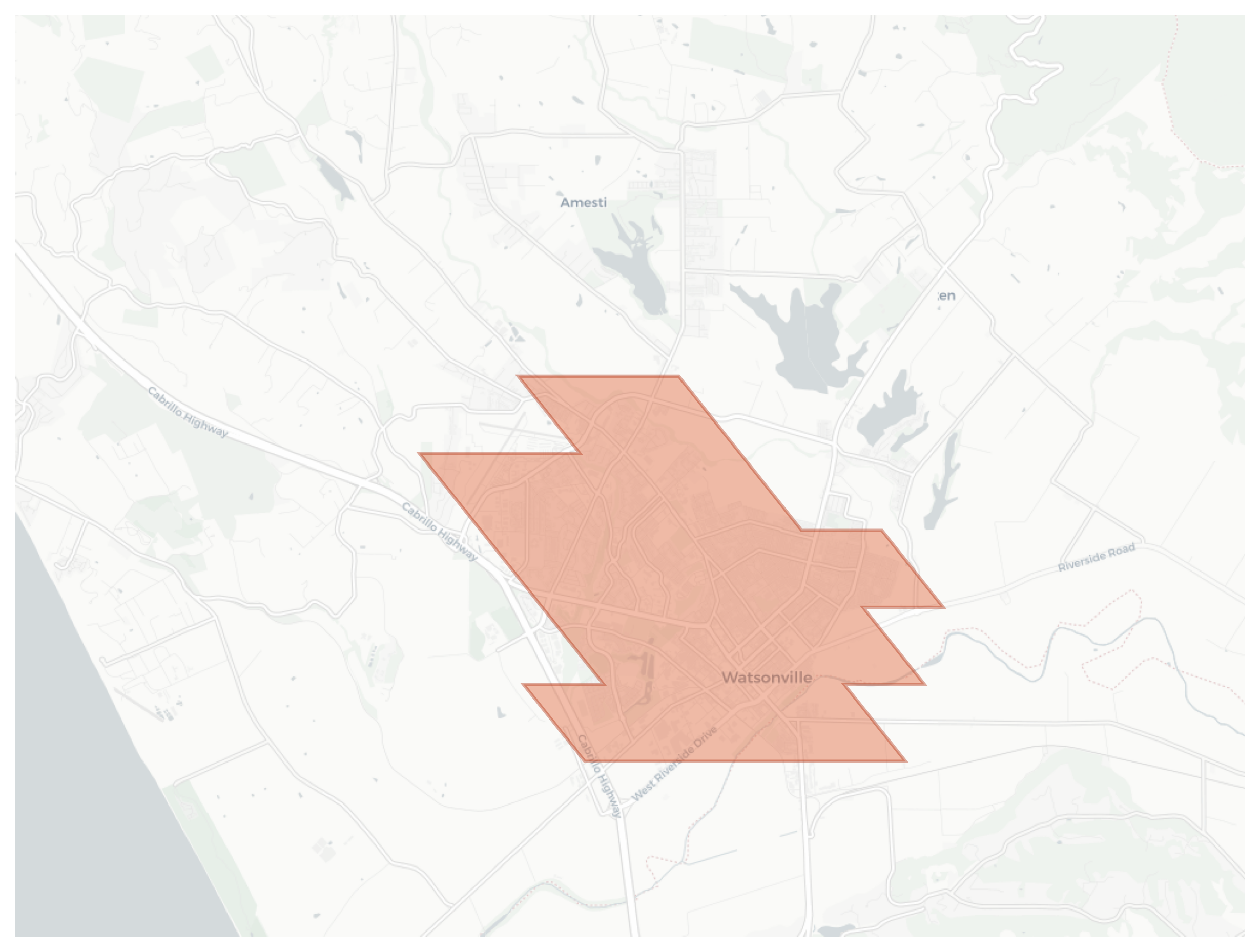 Watsonville geographic map