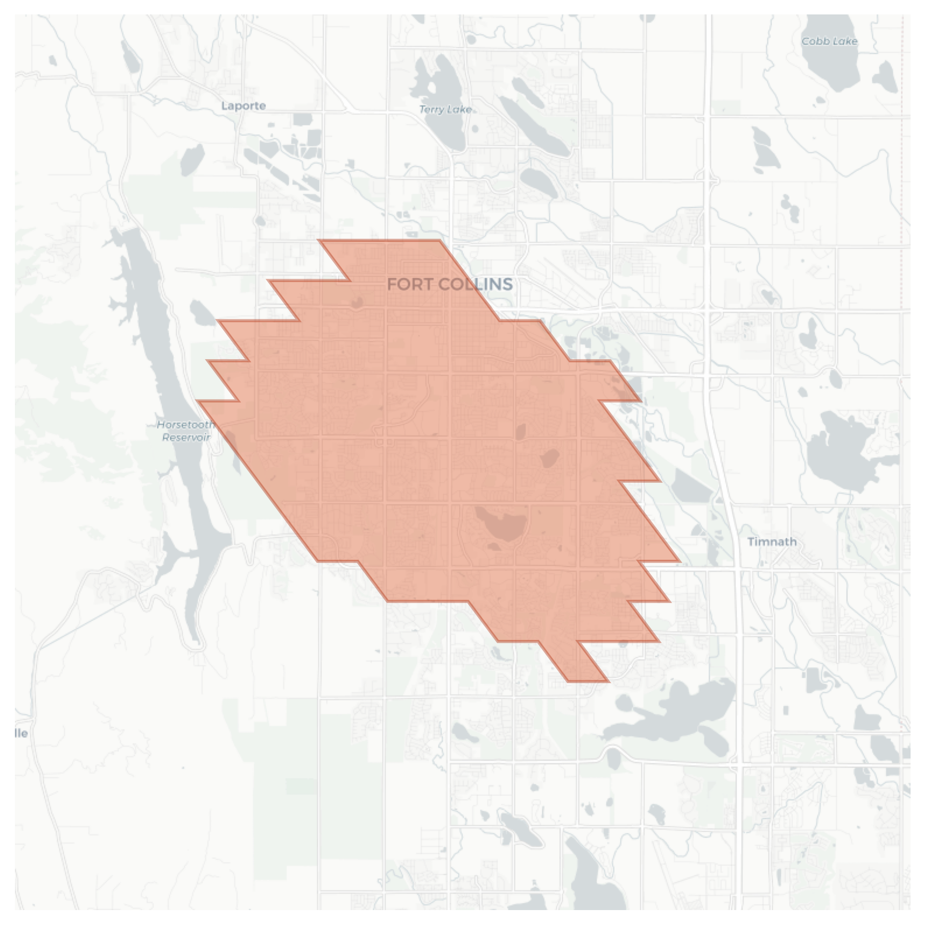 Fort Collins geographic map