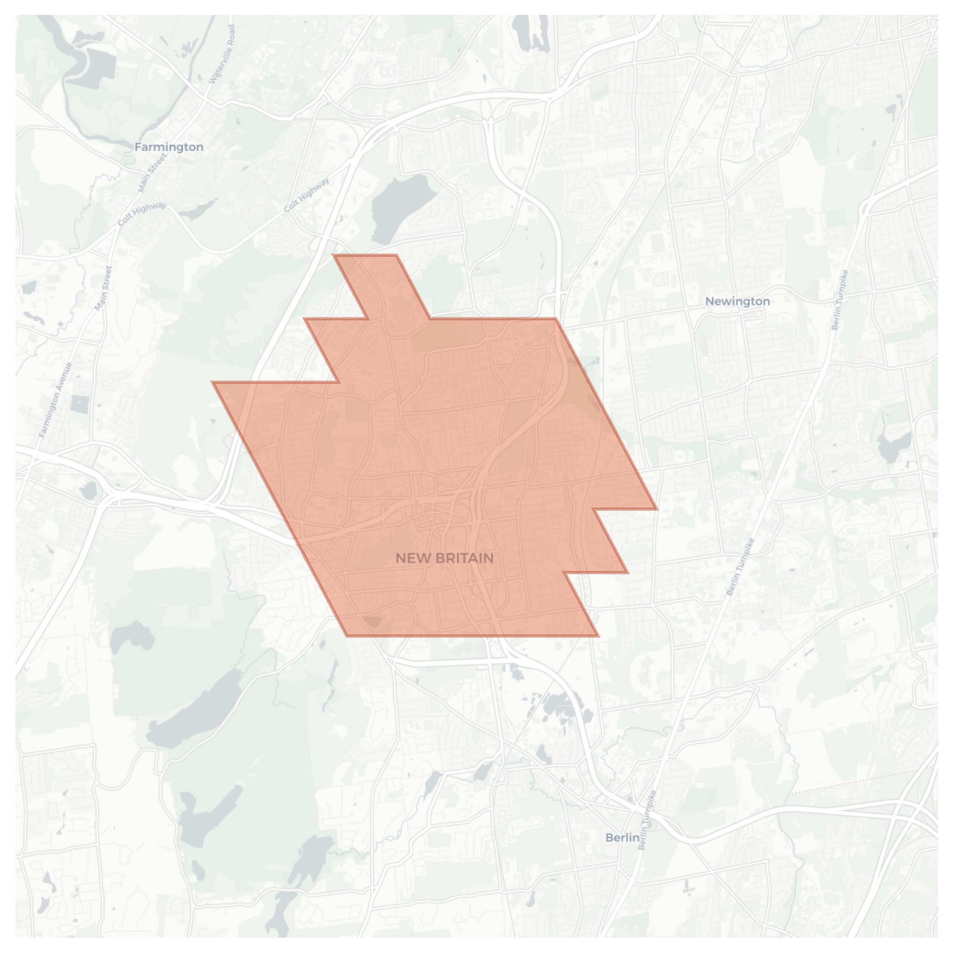 New Britain geographic map