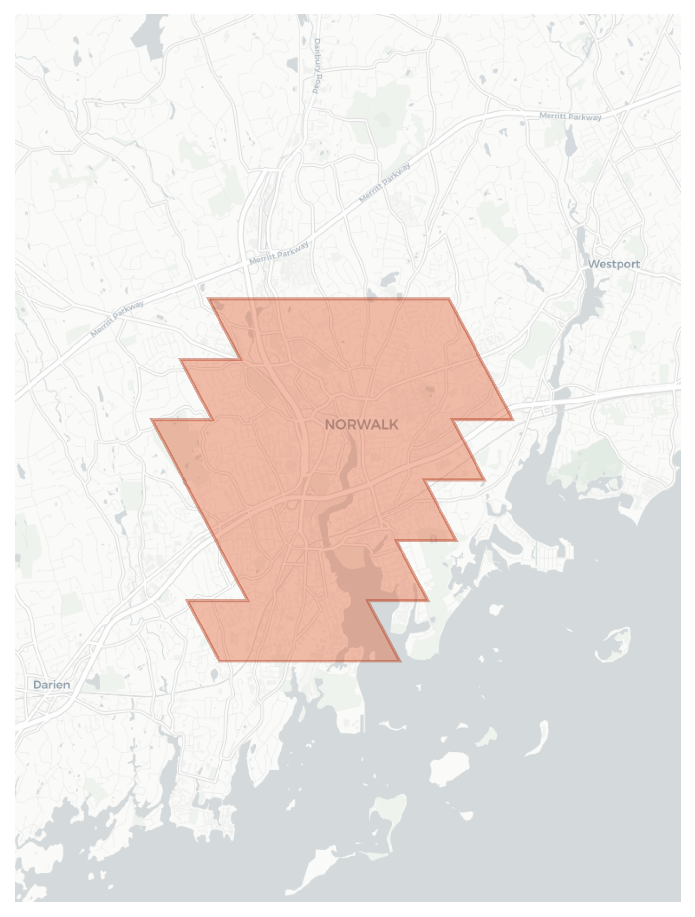 Norwalk geographic map