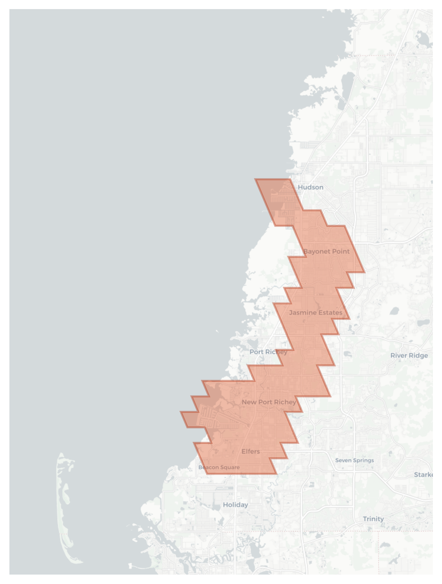 Bayonet Point geographic map