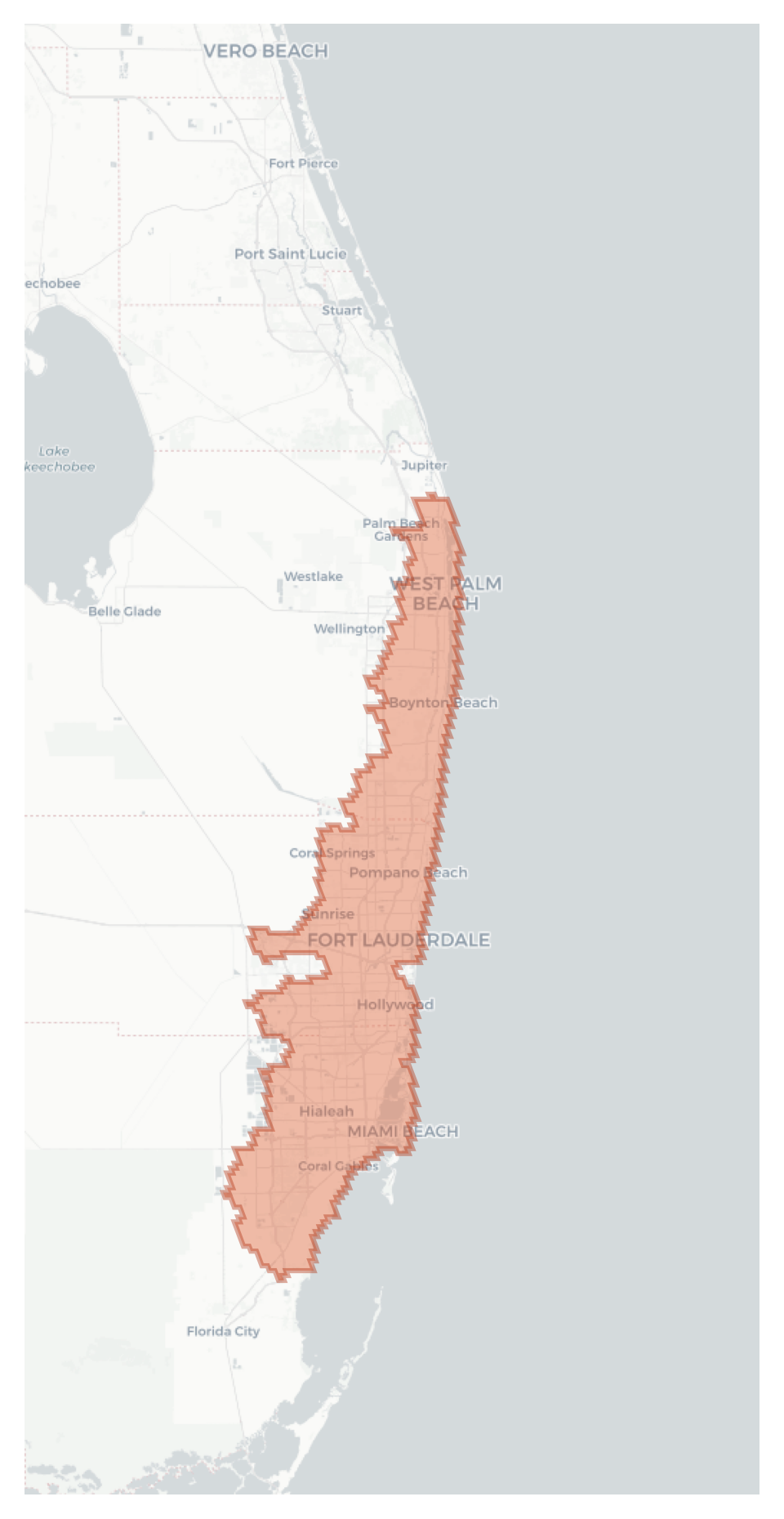 Miami geographic map