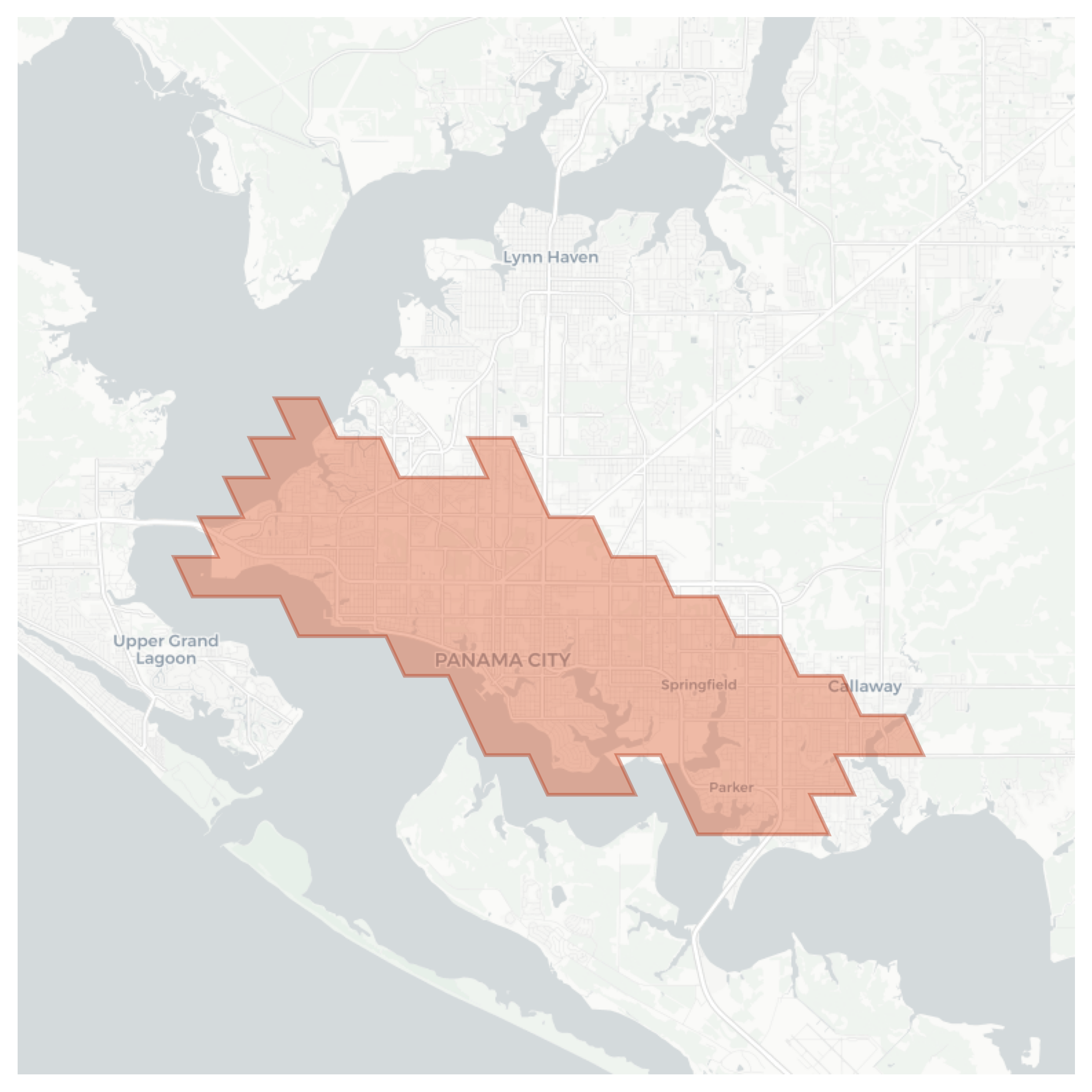 Panama City geographic map