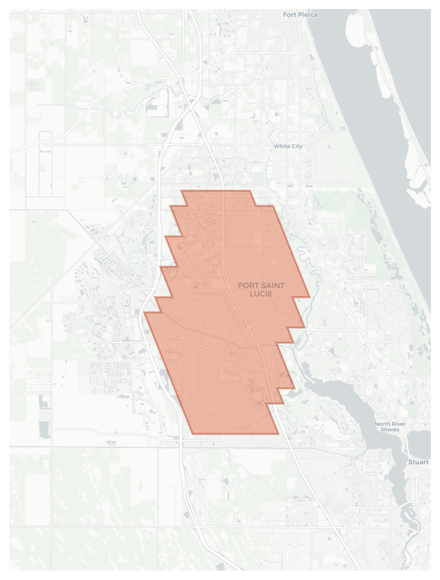 Port Saint Lucie geographic map