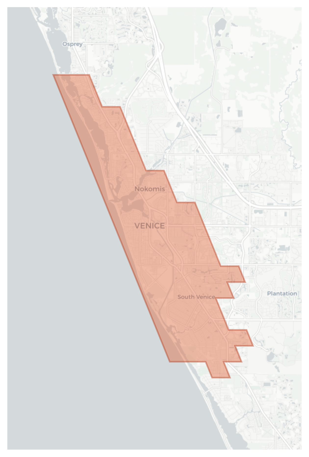 Venice geographic map