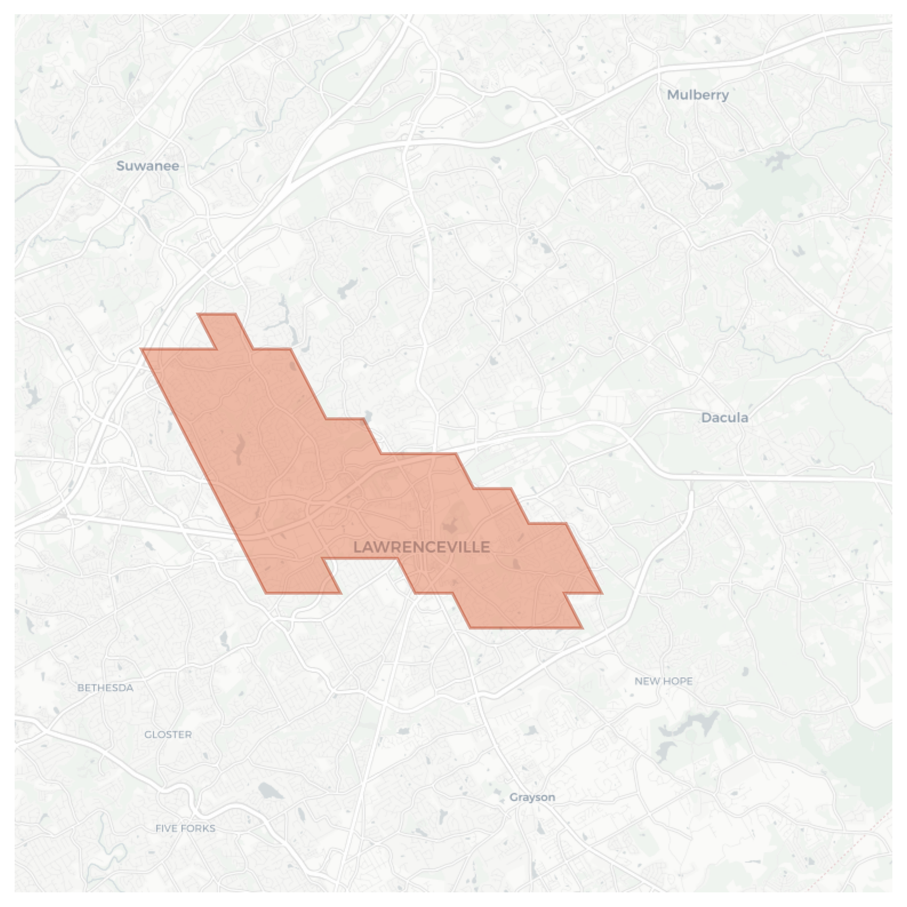 Lawrenceville geographic map