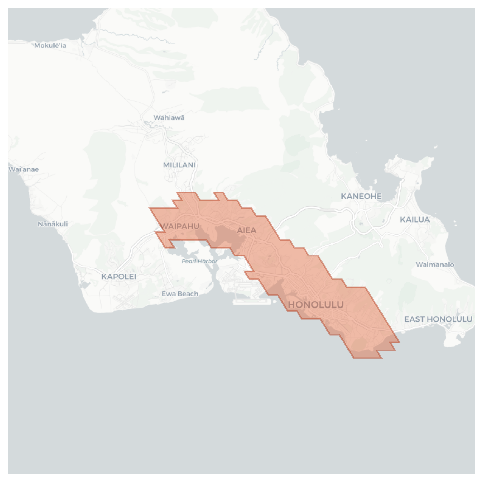 Honolulu geographic map