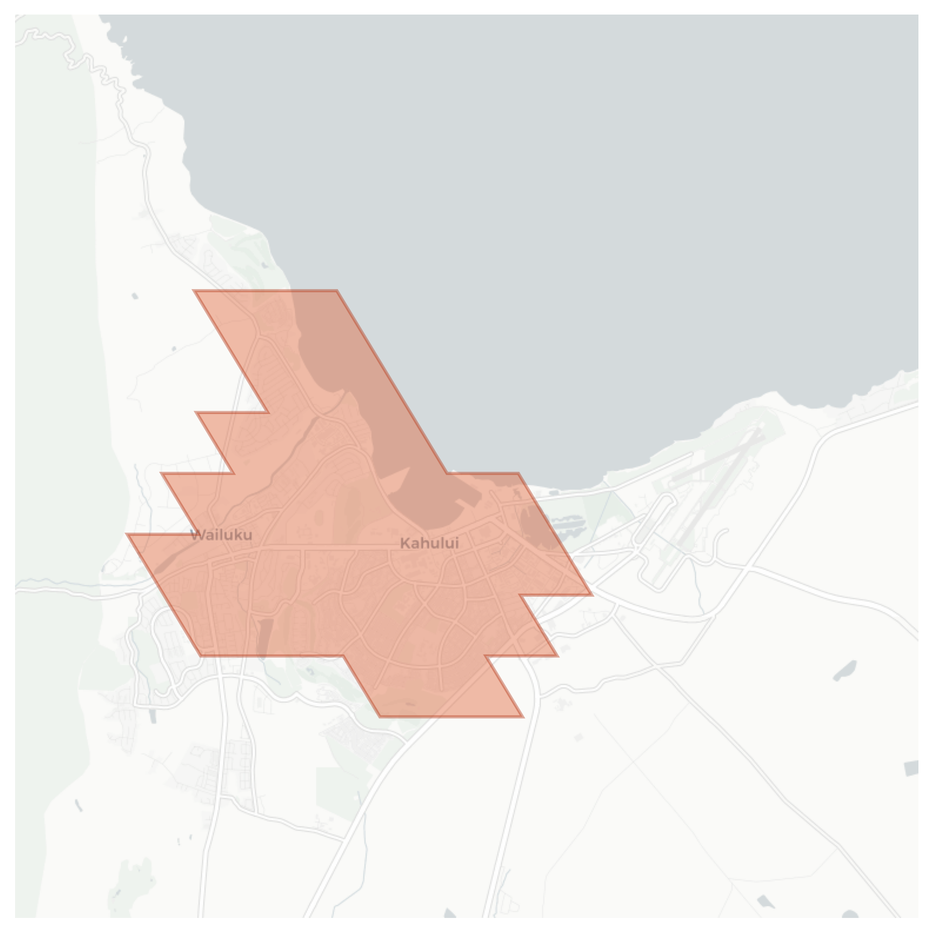 Kahului geographic map