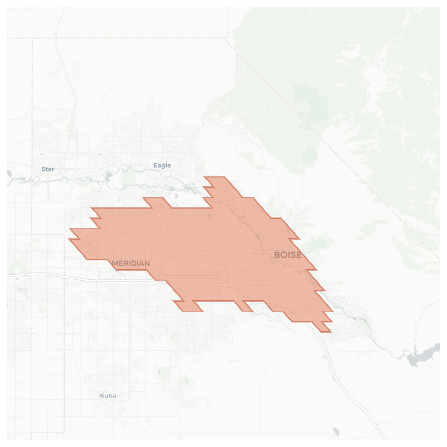 Boise geographic map