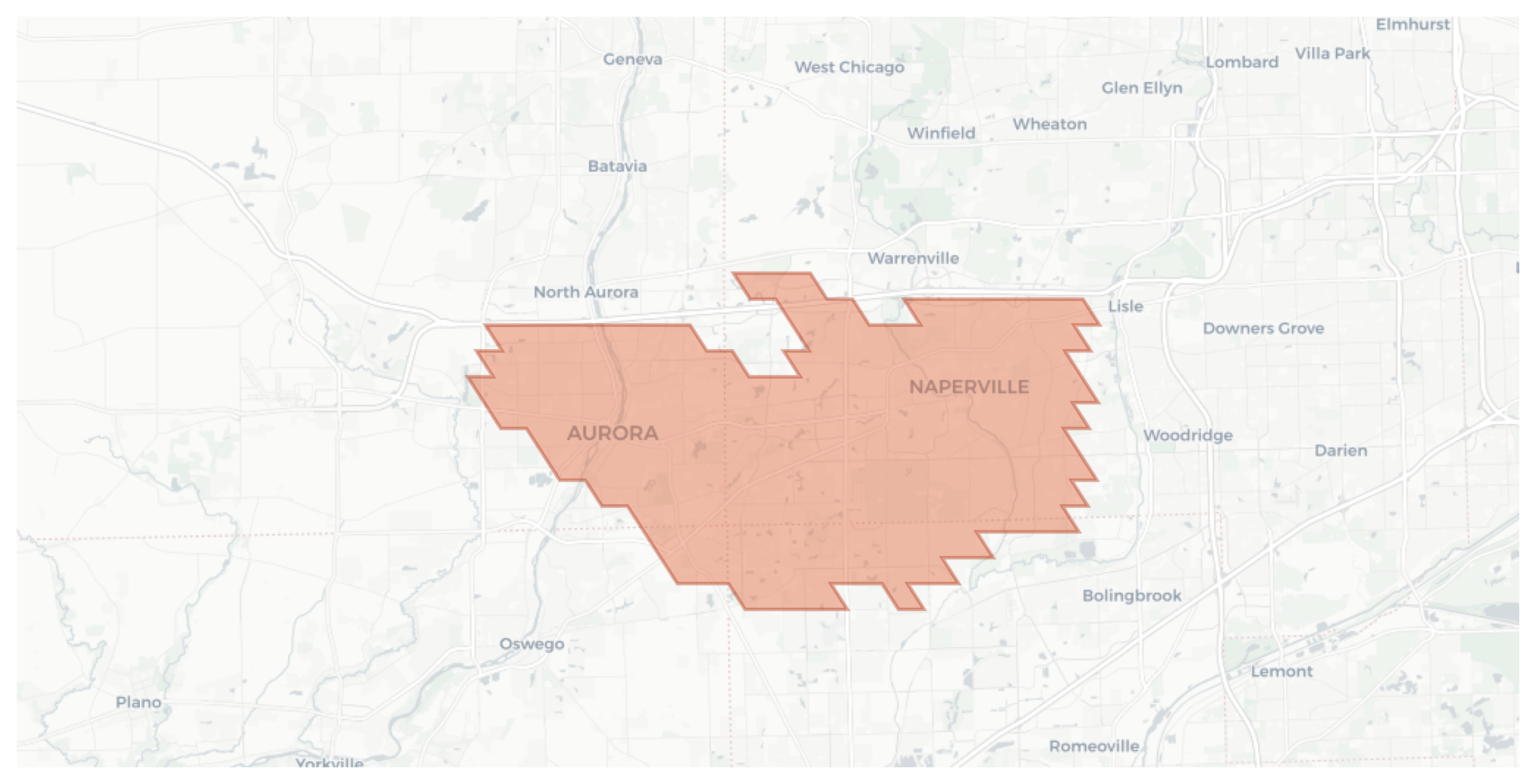 Aurora geographic map