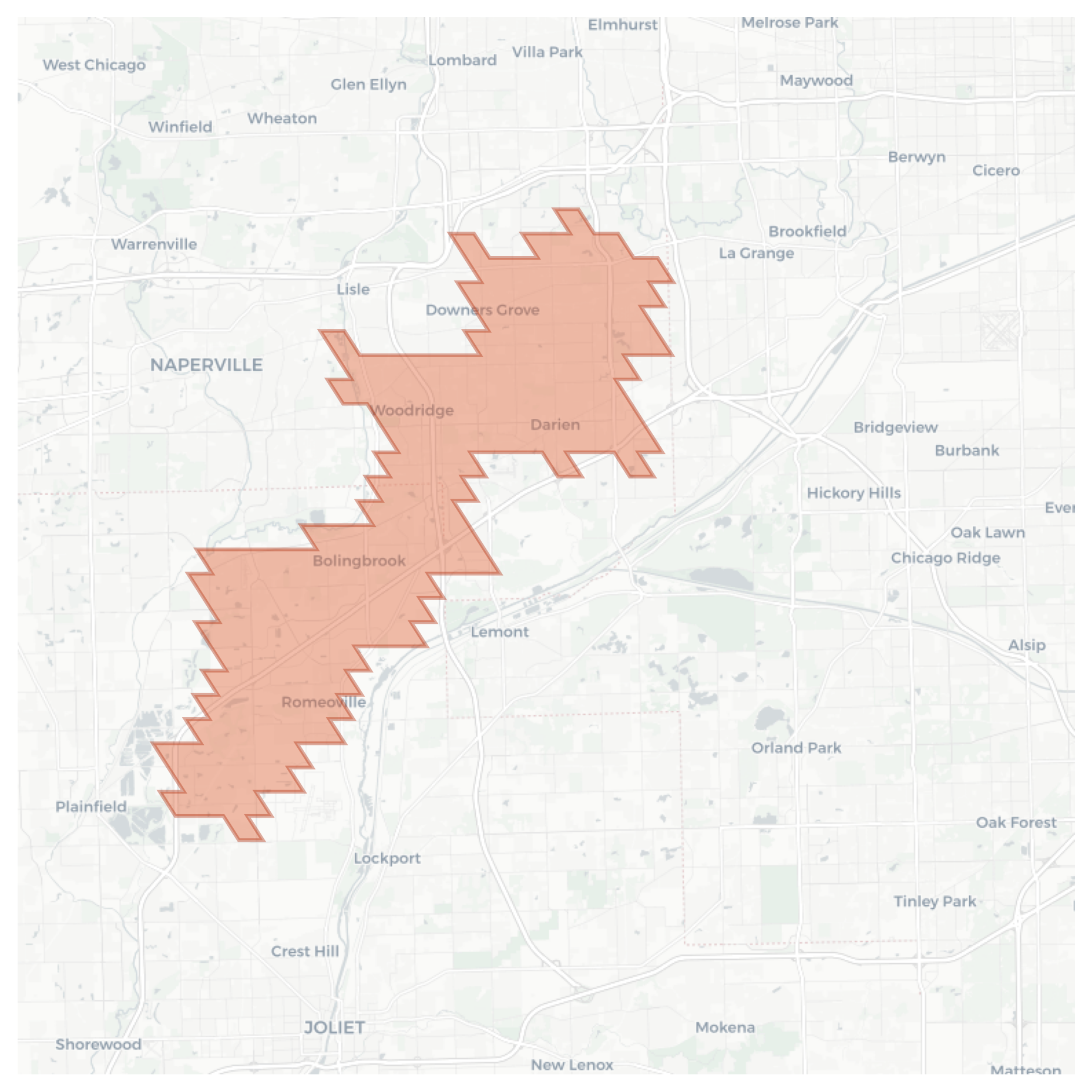 Bolingbrook geographic map