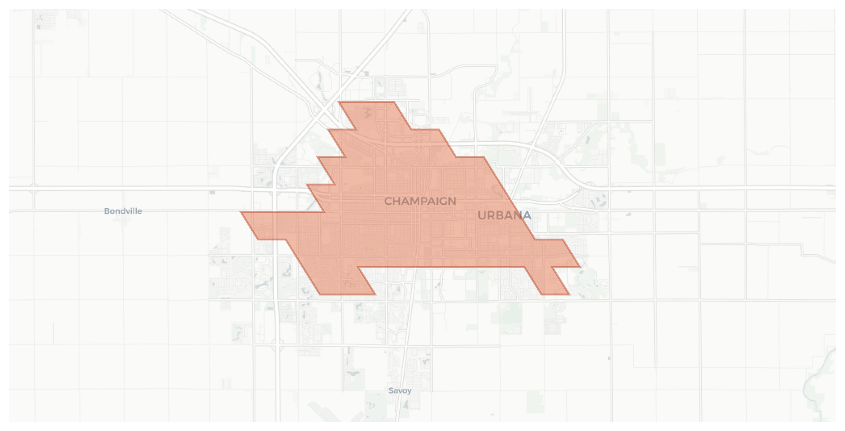 Champaign geographic map