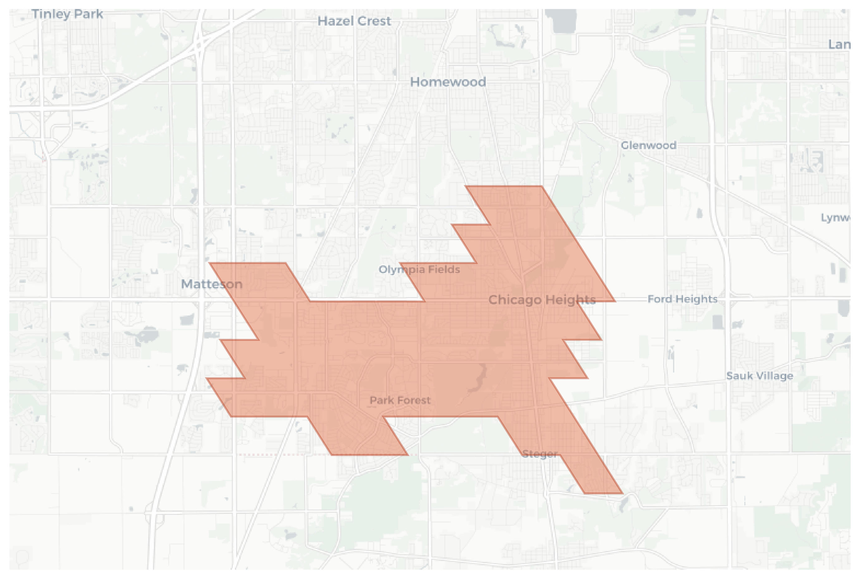 Chicago Heights geographic map