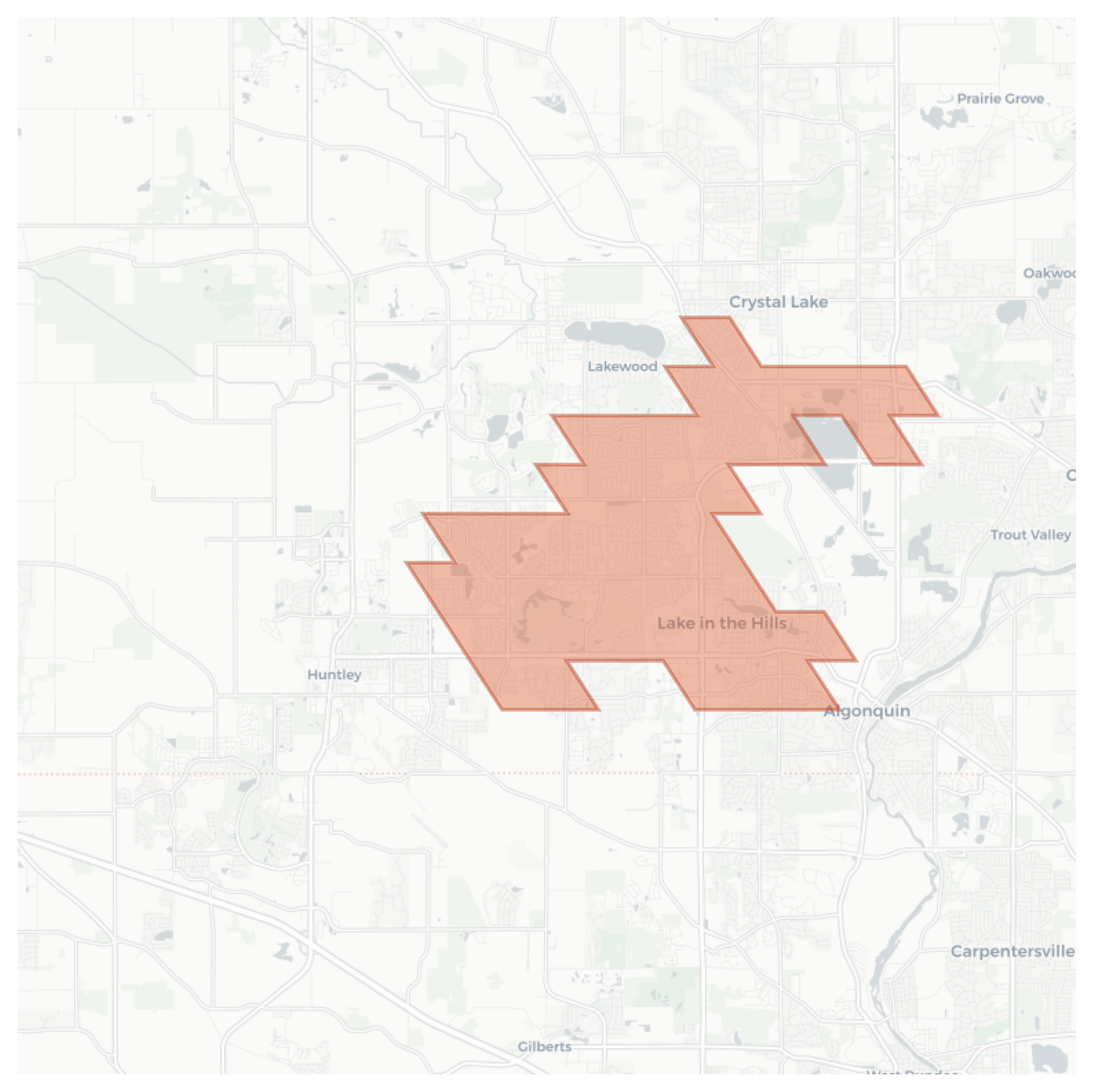 Lake in the Hills geographic map