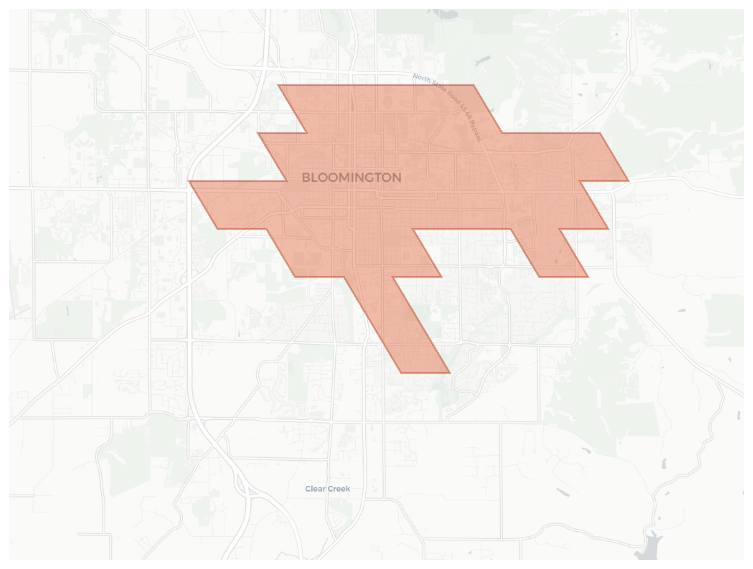 Bloomington geographic map