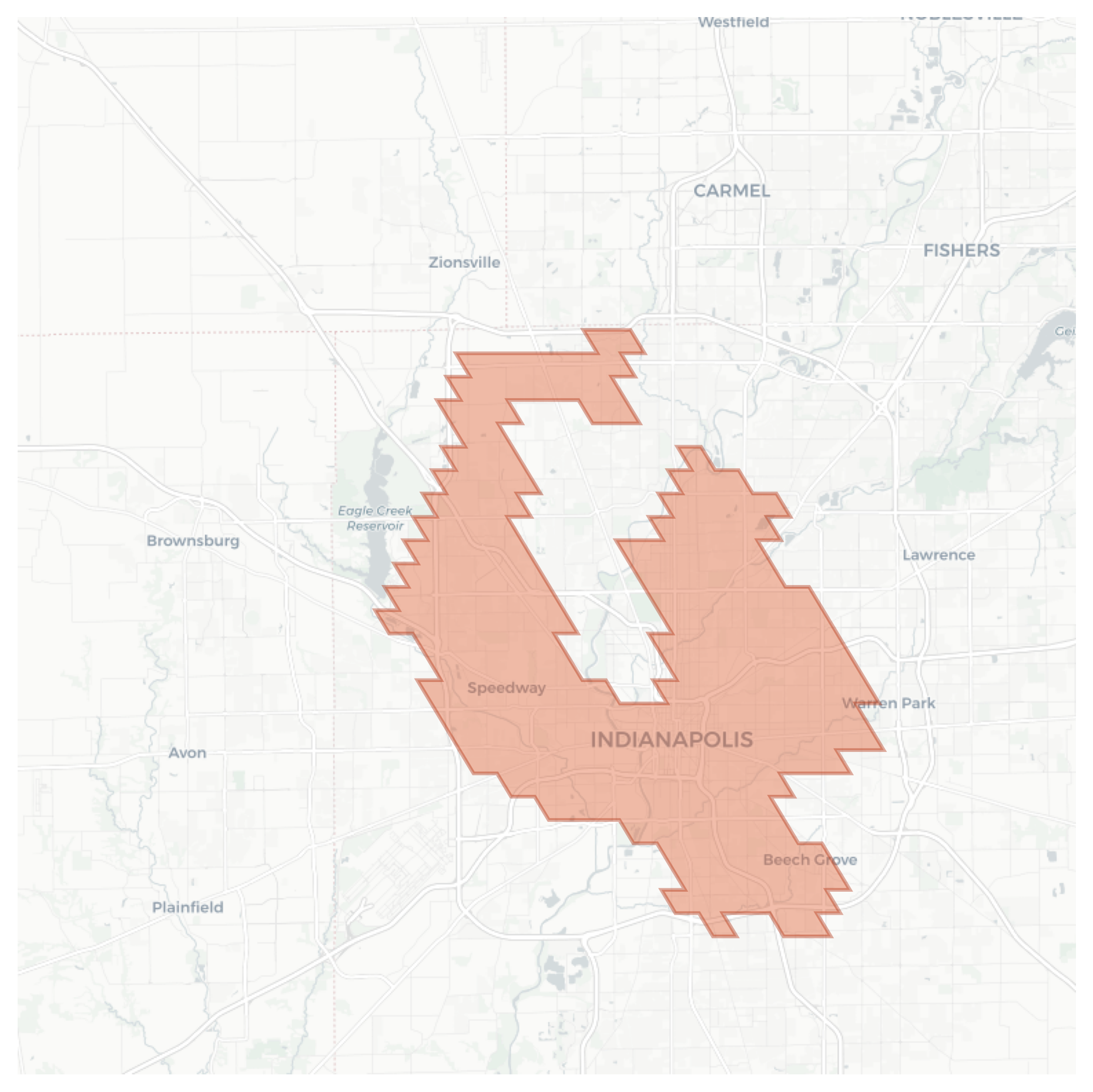 Indianapolis geographic map