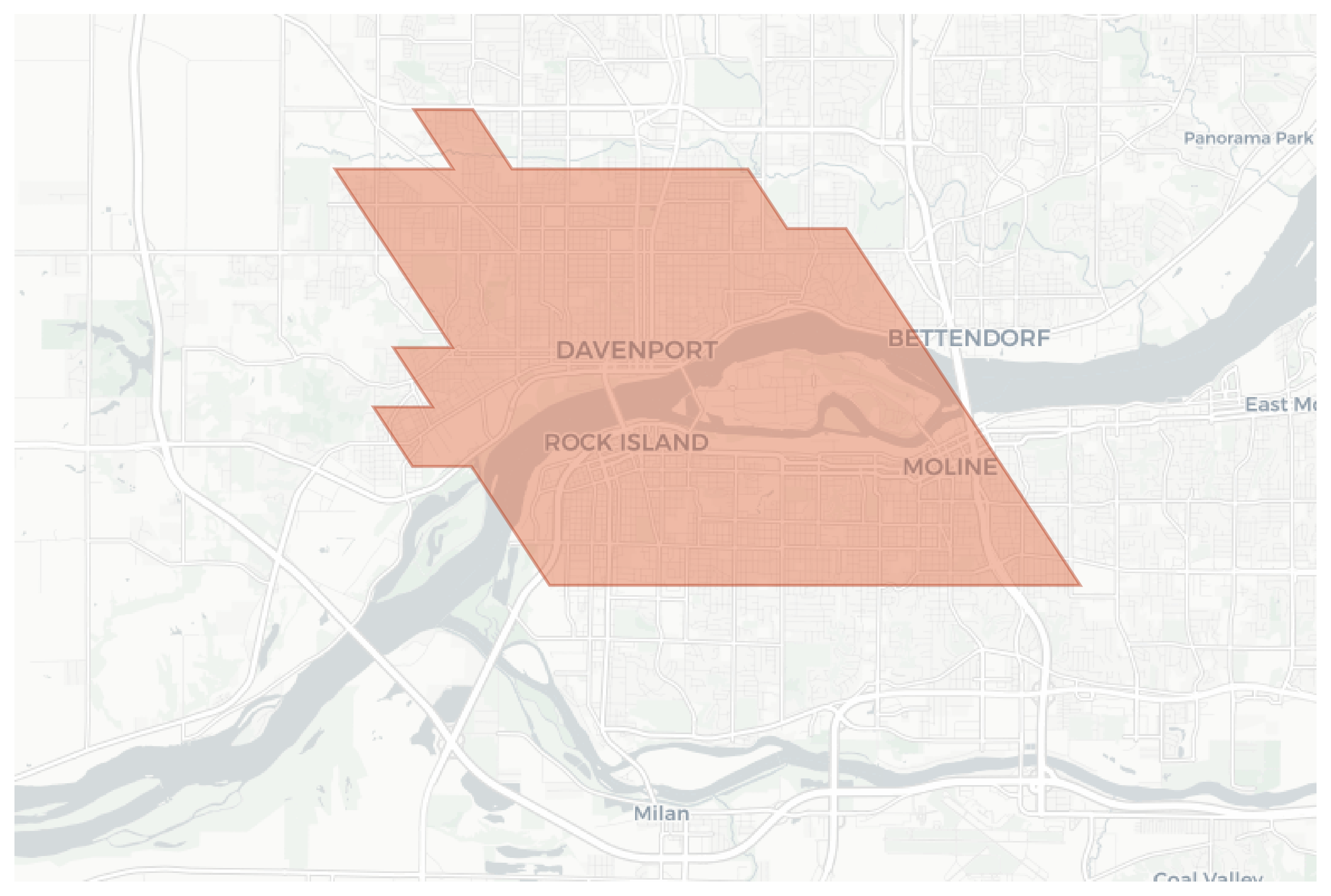Davenport geographic map