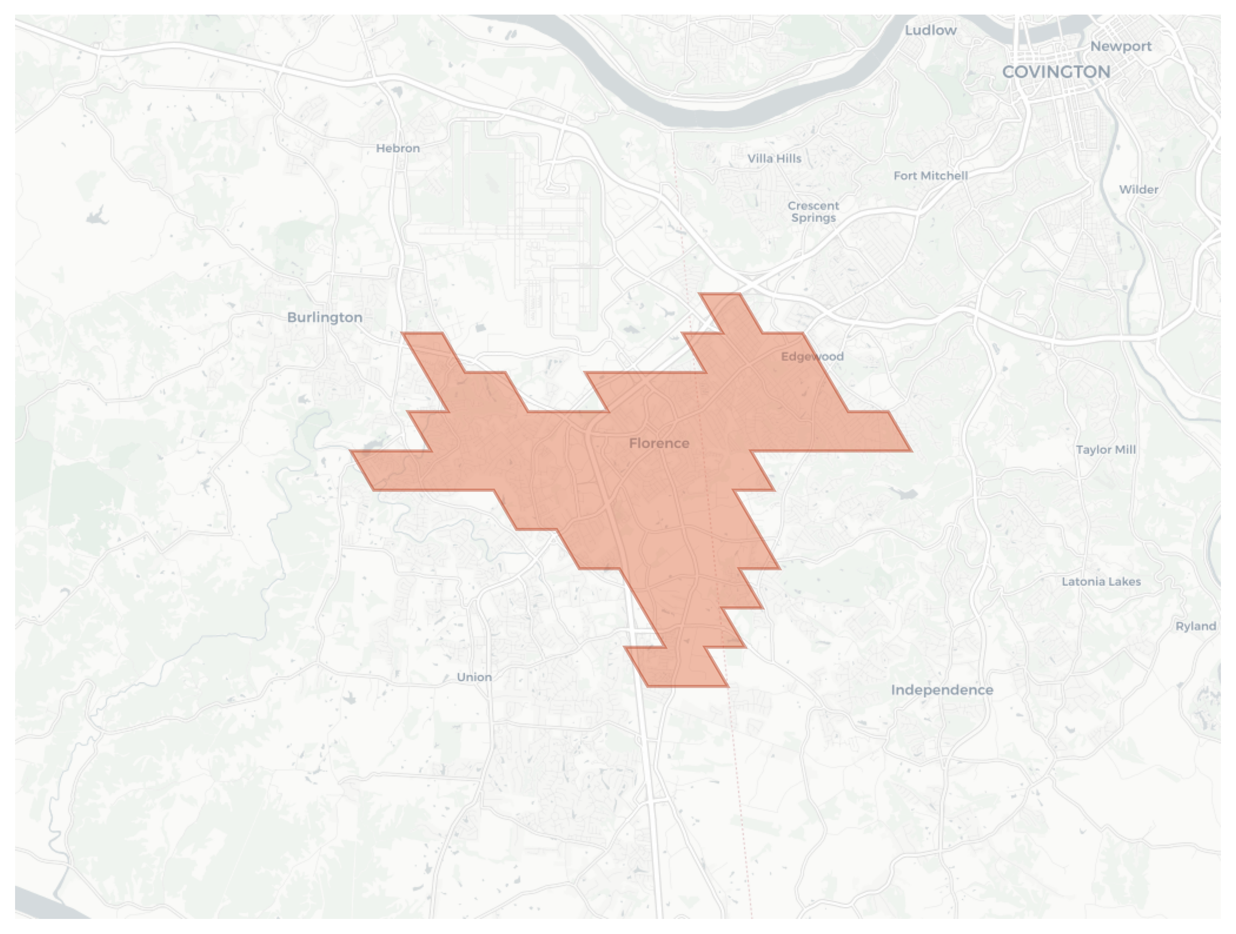 Florence geographic map