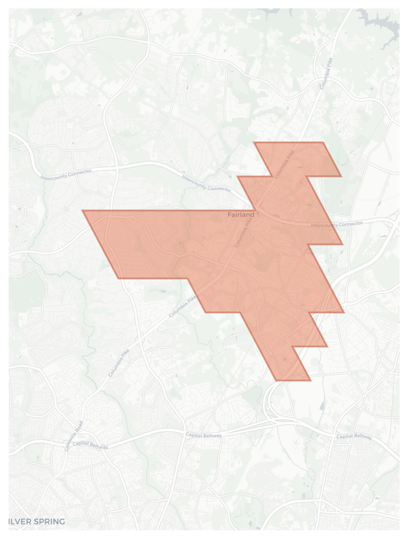 Fairland geographic map