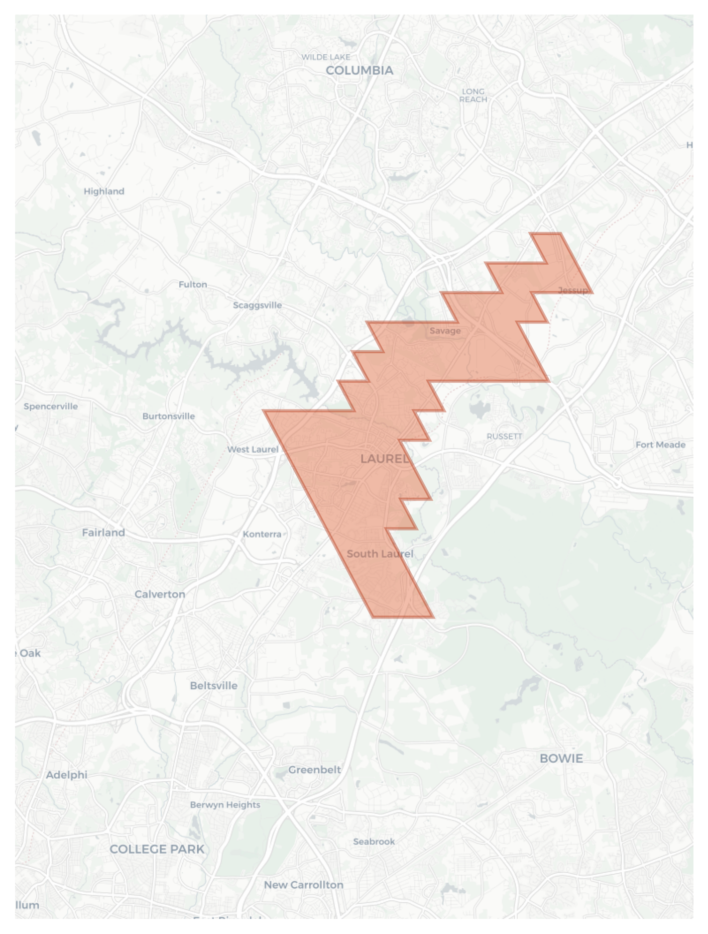 Laurel geographic map