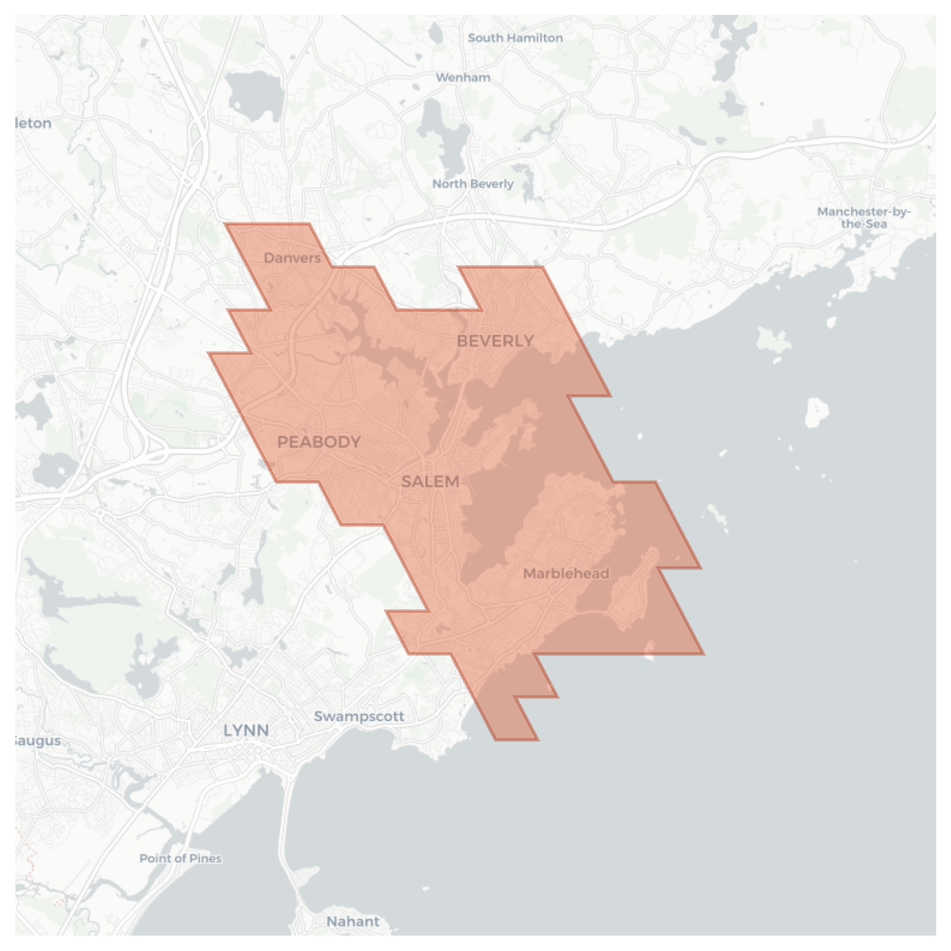 Peabody geographic map