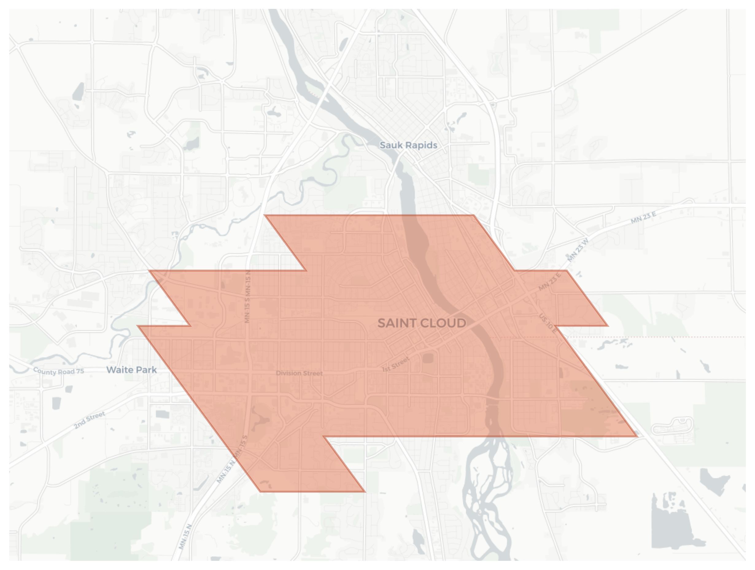 Saint Cloud geographic map