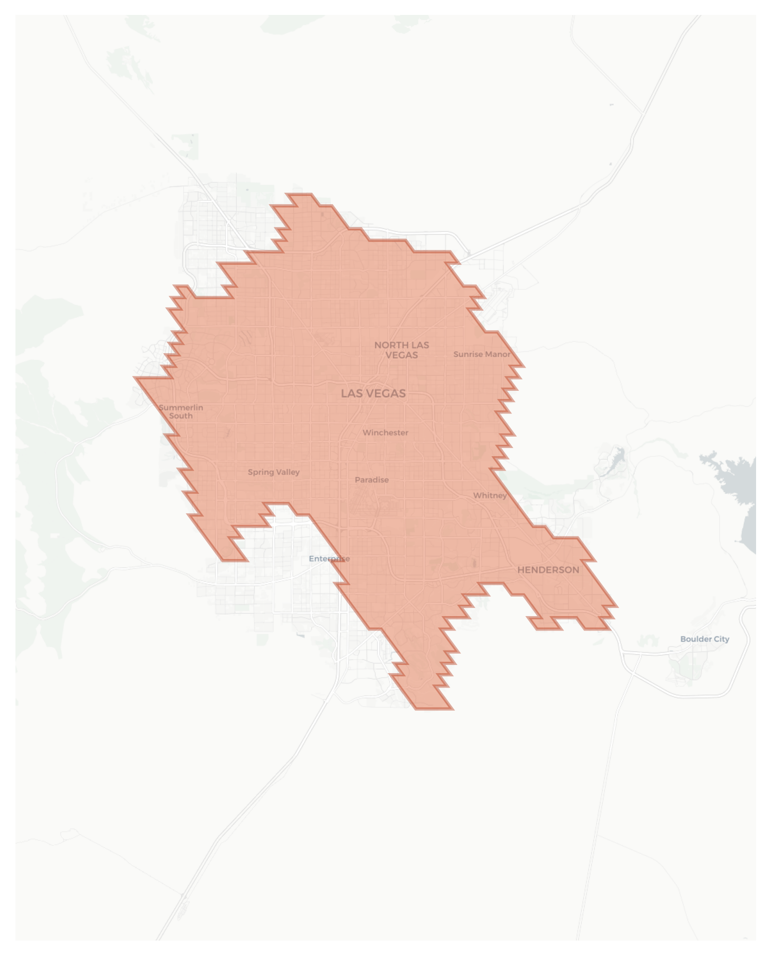 Las Vegas geographic map