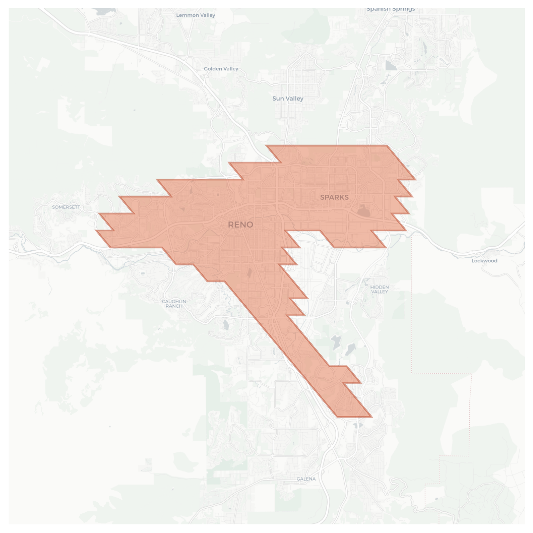 Reno geographic map