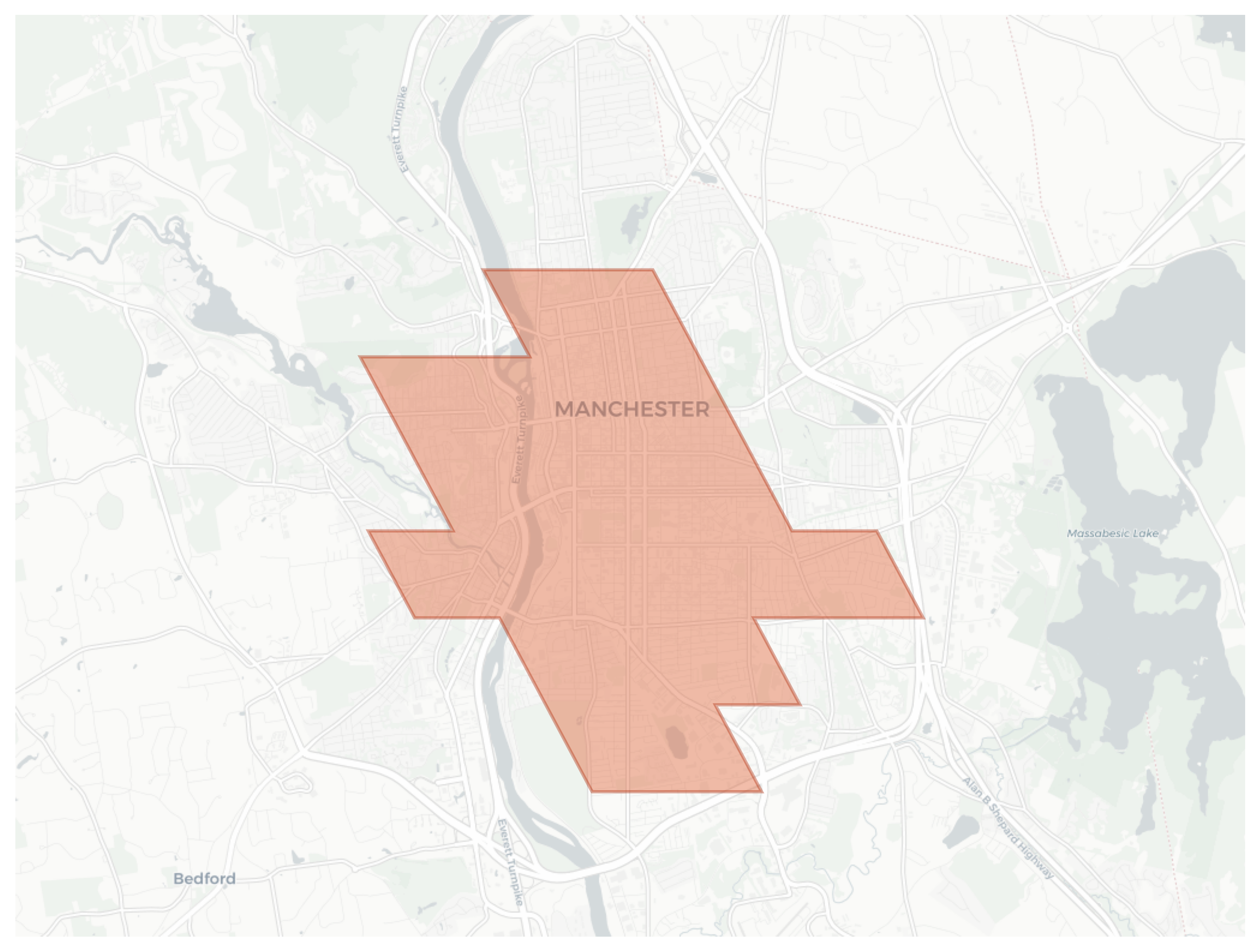 Manchester geographic map