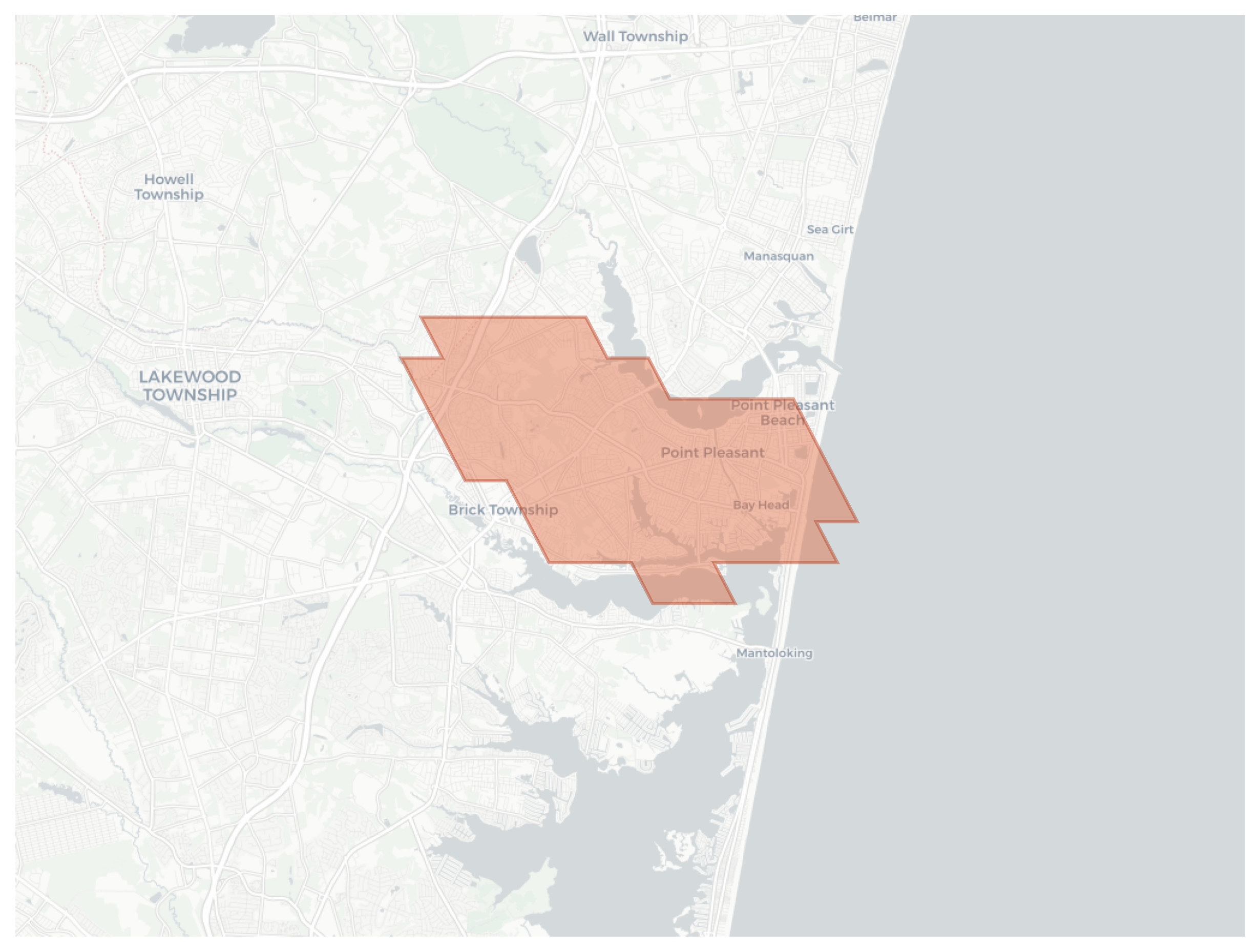 Point Pleasant geographic map
