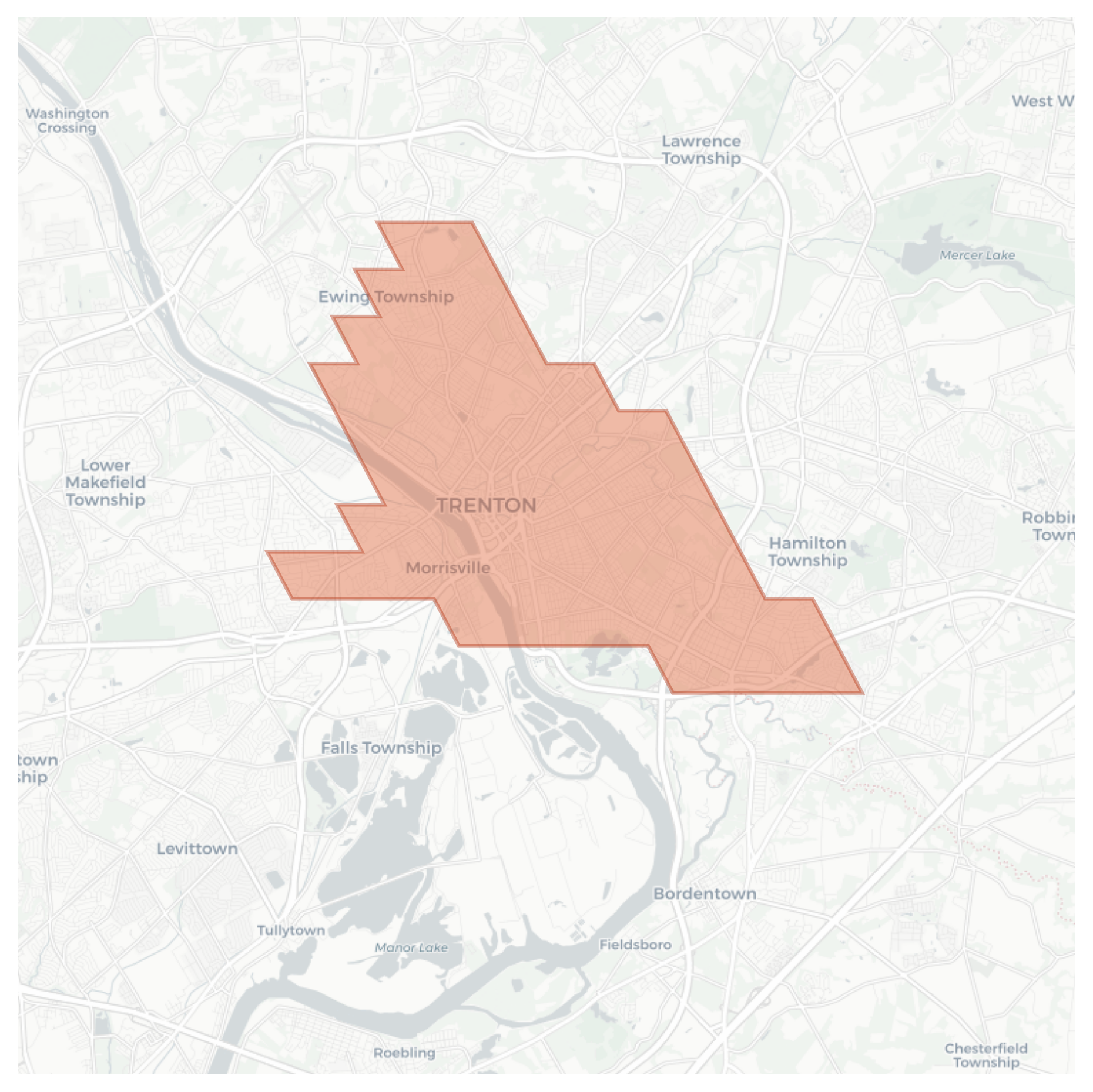 Trenton geographic map
