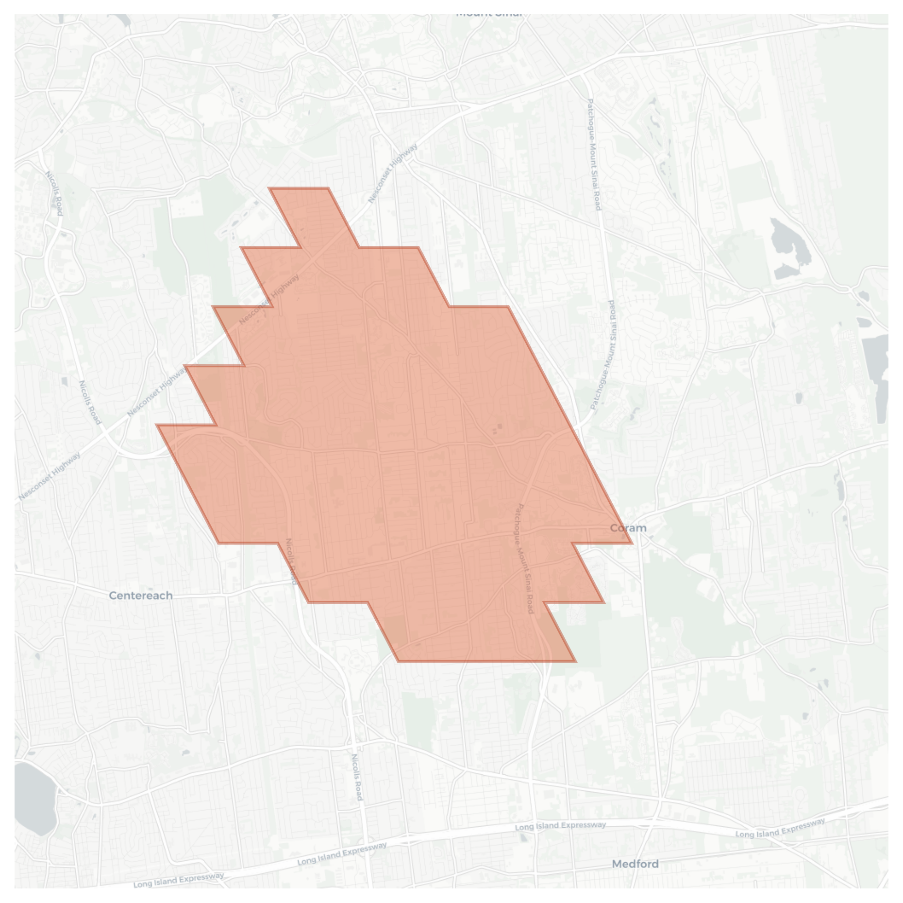 Selden geographic map