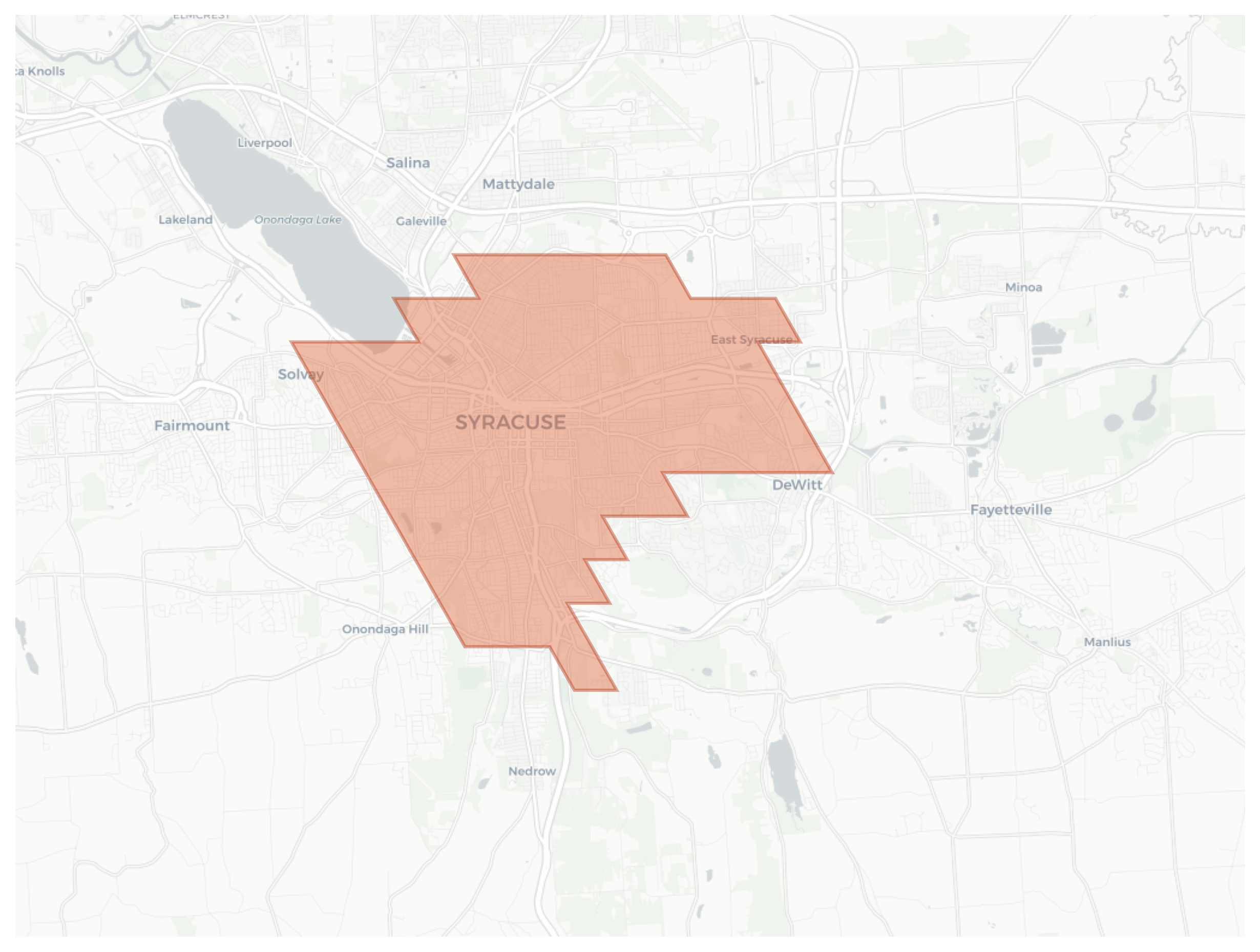 Syracuse geographic map