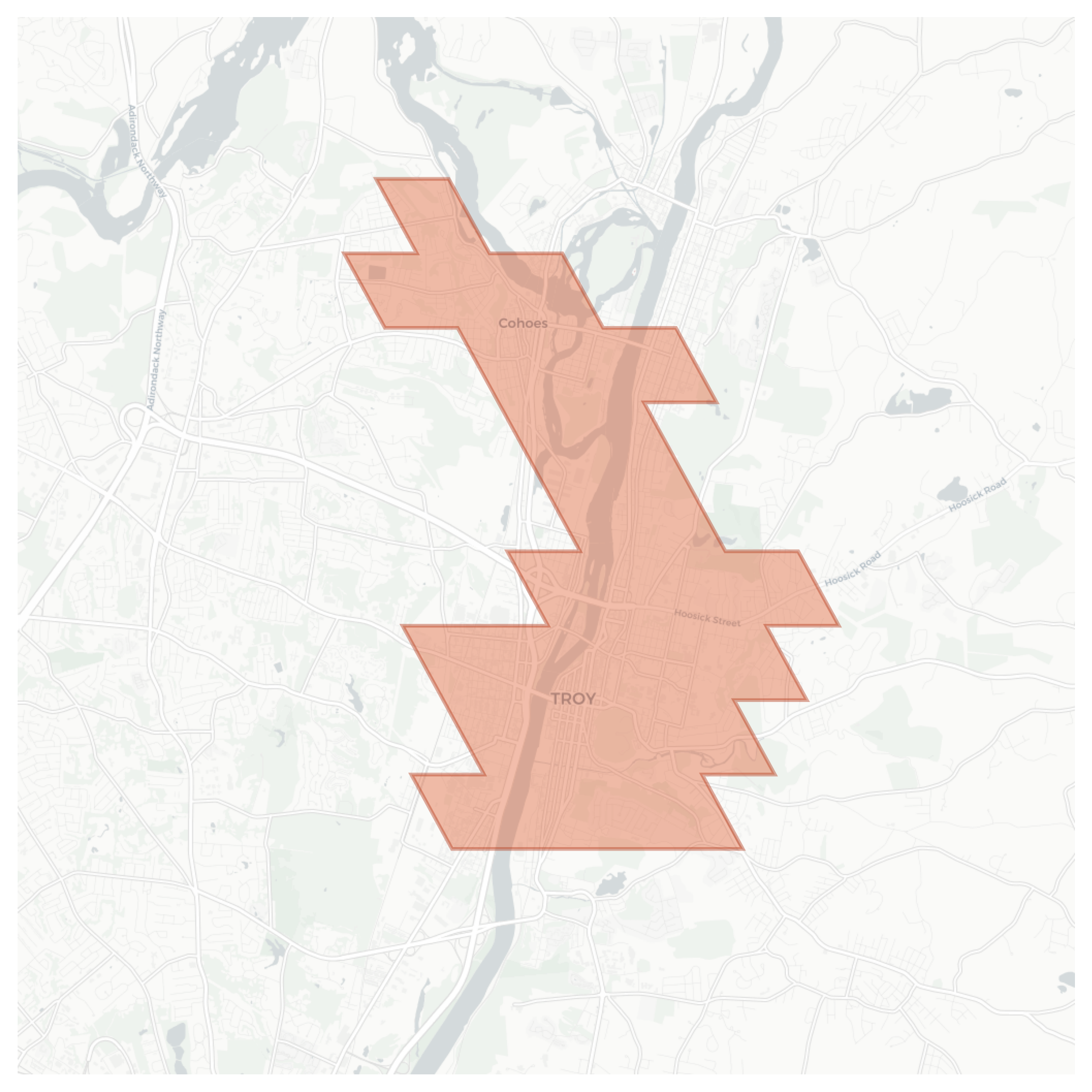 Troy geographic map